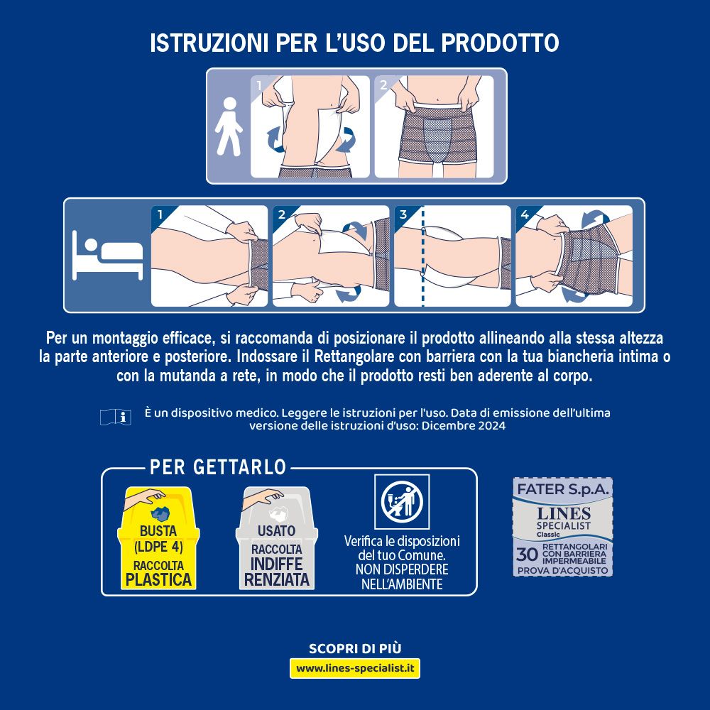 Istruzioni per l'uso del prodotto. Illustrazioni che mostrano l'applicazione. Informazioni sullo smaltimento.