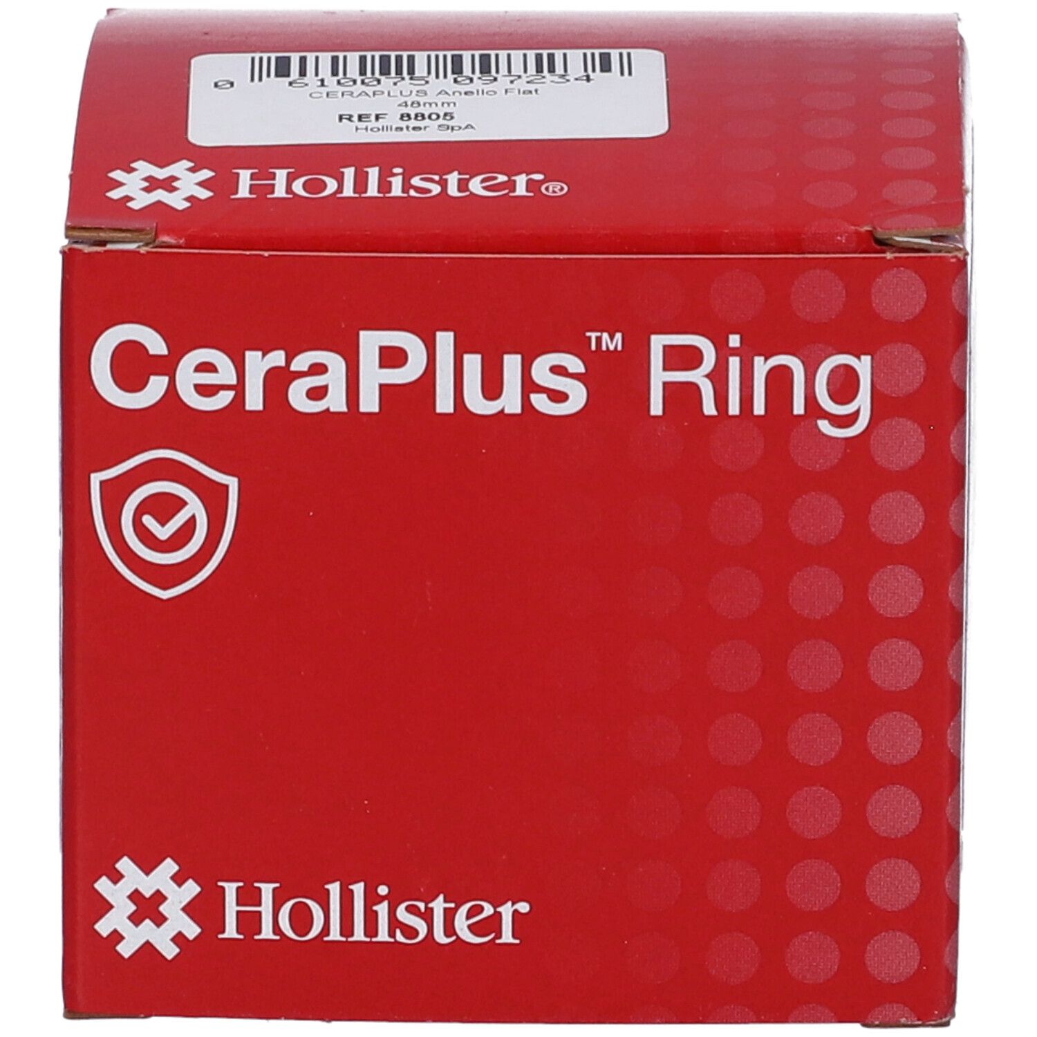 Confezione Hollister CeraPlus Ring. Scatola rossa con logo bianco e nome del prodotto.