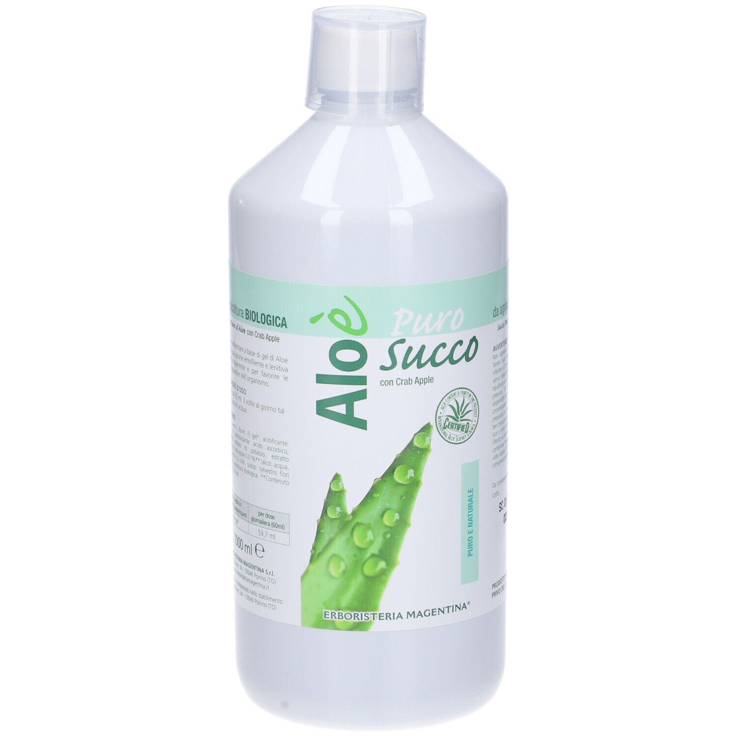 Aloe' Aloe Puro Succo Bio 1 Litro