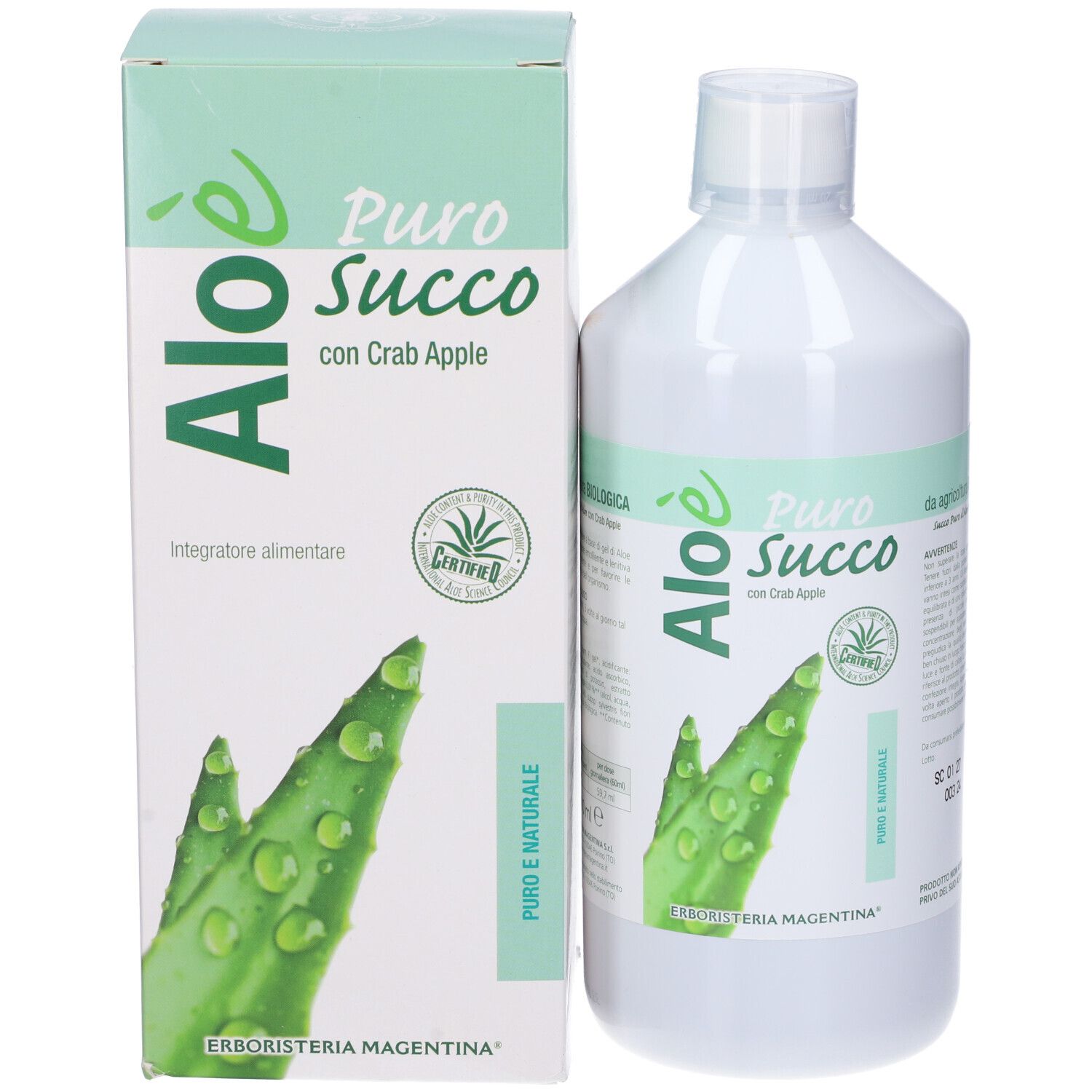 Aloe' Aloe Puro Succo Bio 1 Litro
