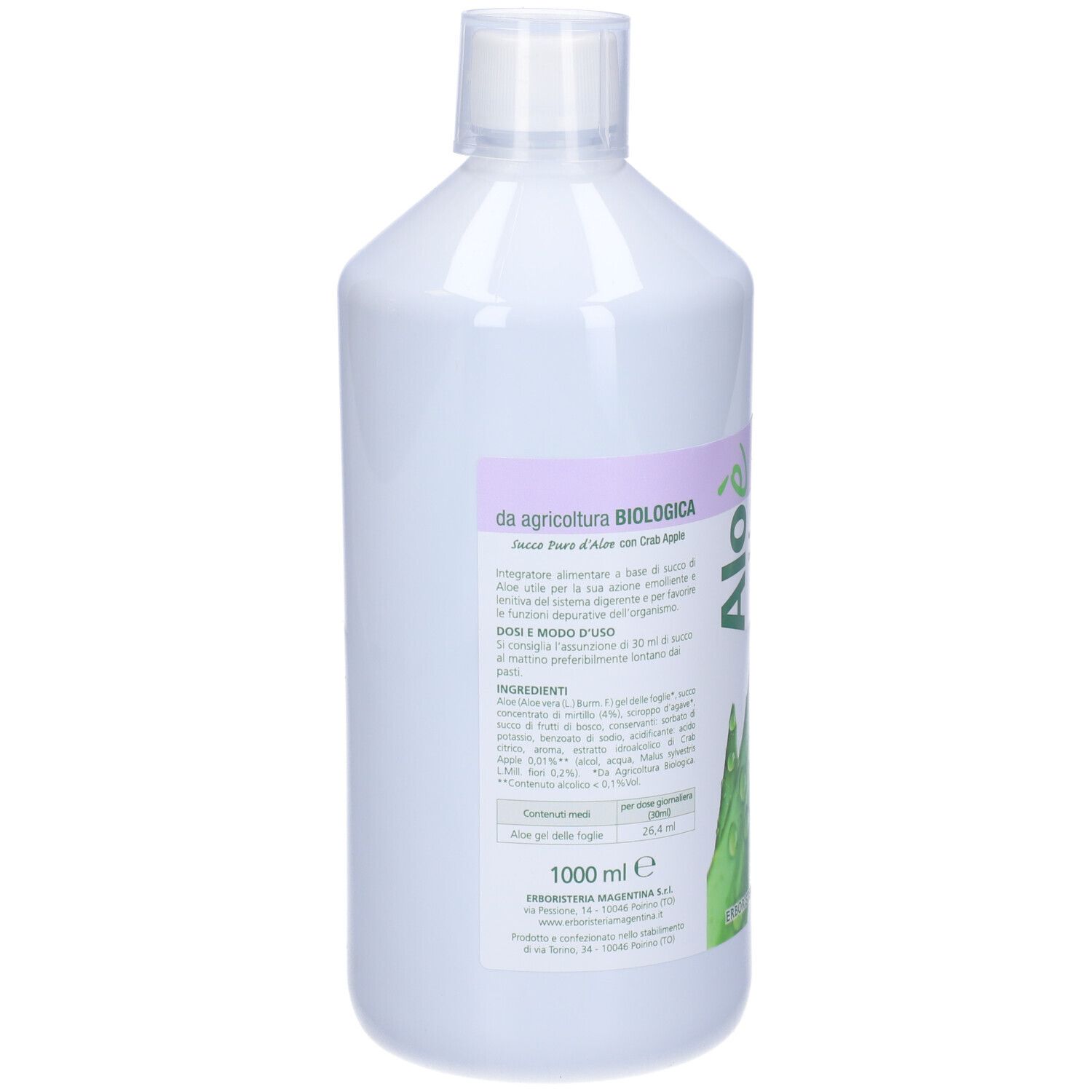 Aloe' Aloe Vera Bio + Mirtillo 1 Litro