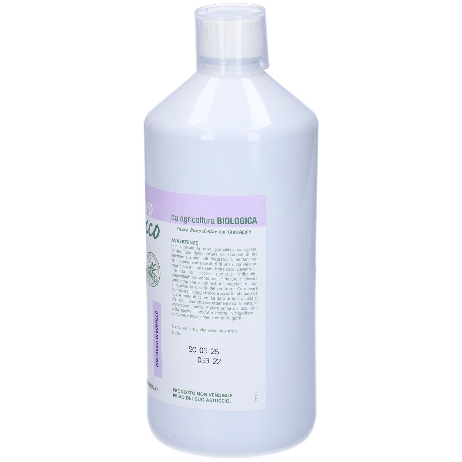 Aloe' Aloe Vera Bio + Mirtillo 1 Litro