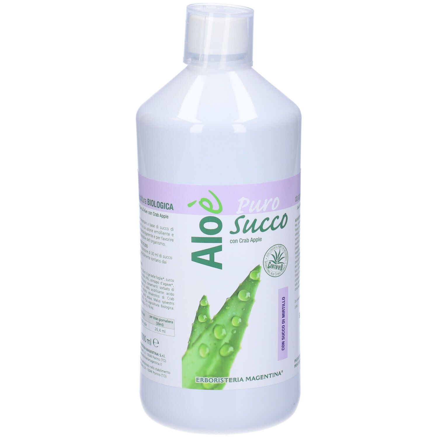 Aloe' Aloe Vera Bio + Mirtillo 1 Litro