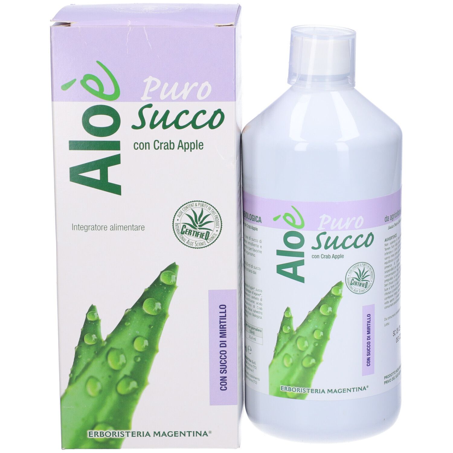 Aloe' Aloe Vera Bio + Mirtillo 1 Litro