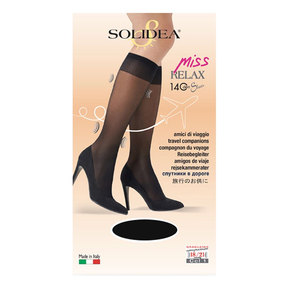 Miss Relax 140 Sheer Gambaletto Nero 3-L 1 Paio