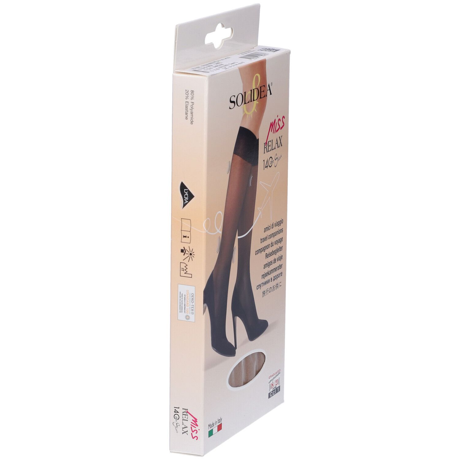 Miss Relax 140 Sheer Gambaletto Camel 2-M 1 Paio