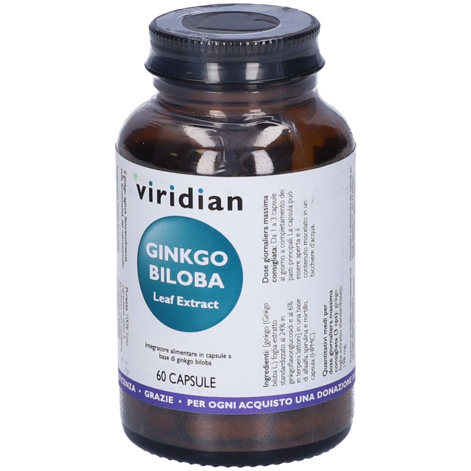 Viridian Ginkgo Biloba Leaf Extr 60Cps