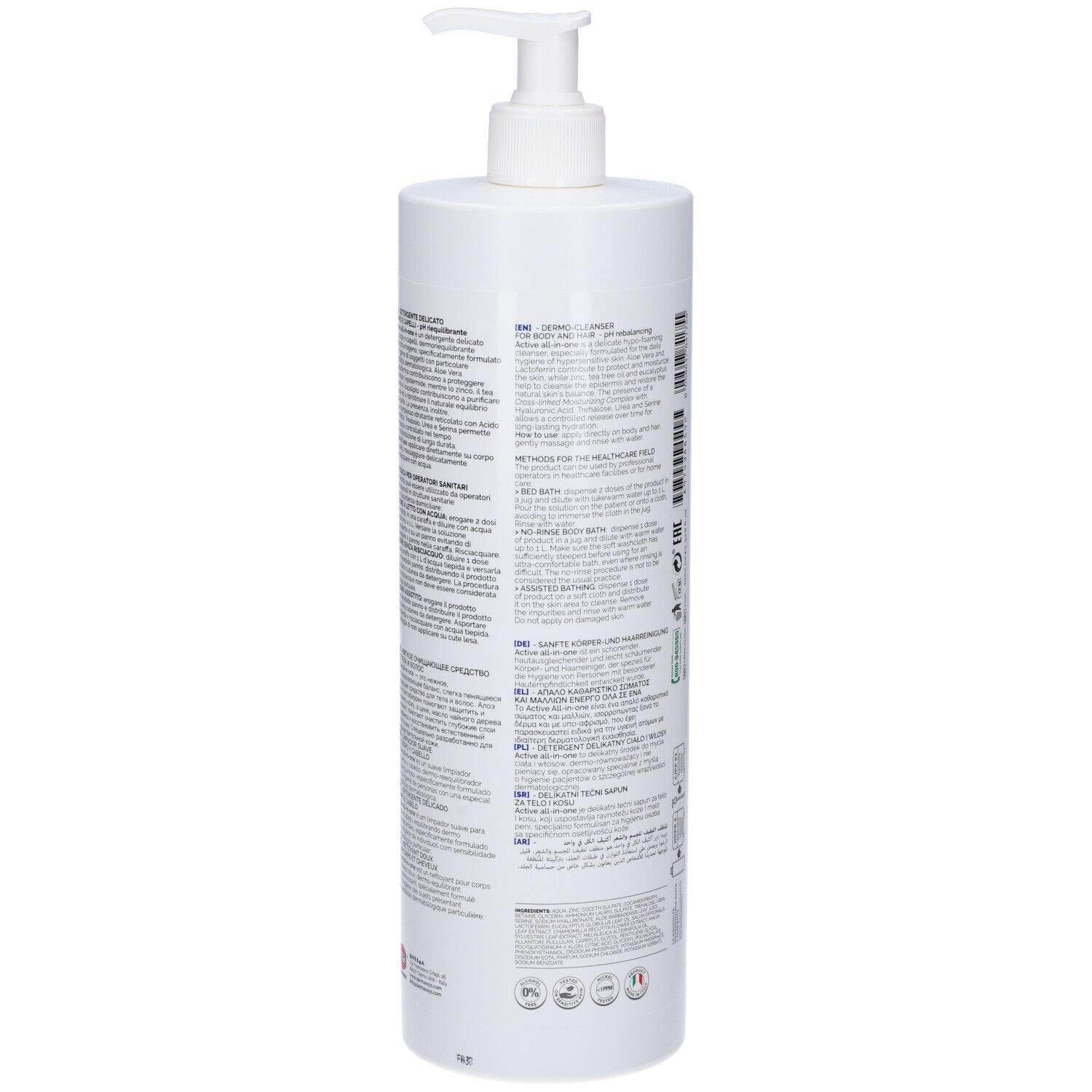 Dermarays Active All In One Detergente Delicato Corpo Capelli 1000 Ml