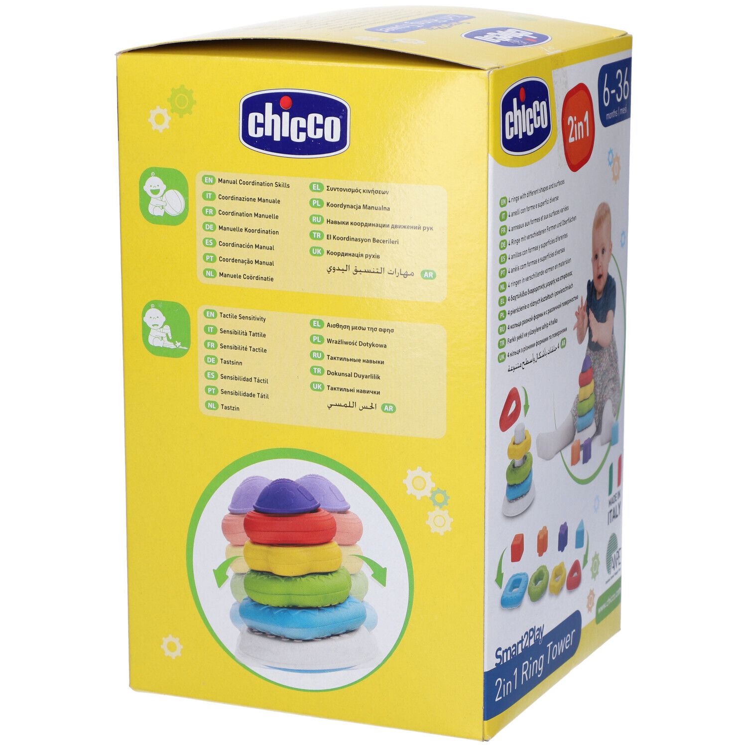 Chicco Gioco 2 In 1 Torre Degli Anelli