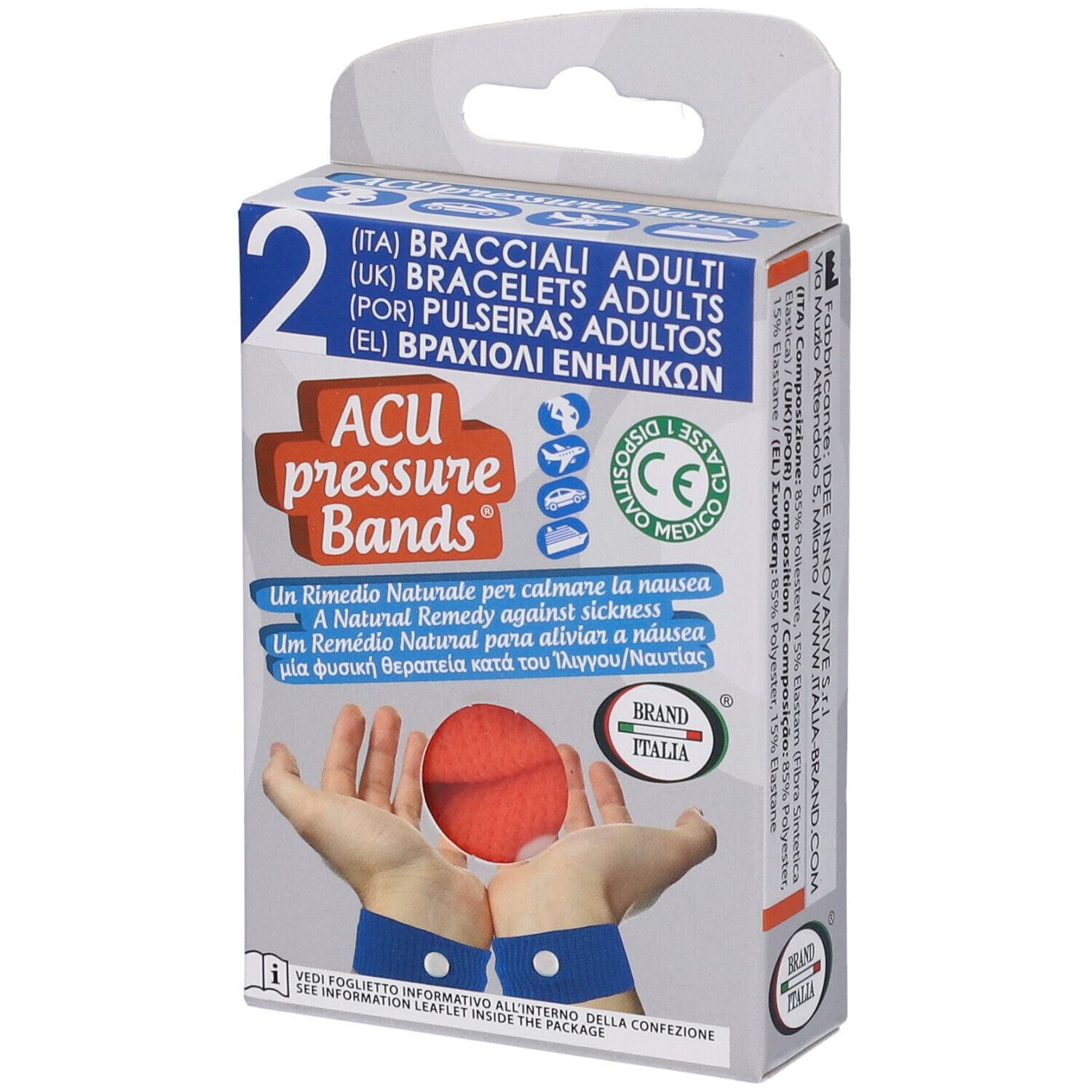 Bracciale Acu Pressure Band Adulti 2 Pezzi