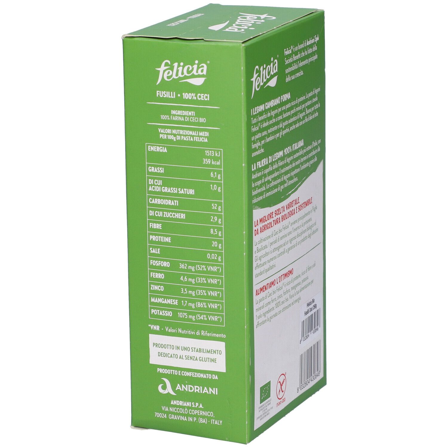 Felicia Bio Fusilli Ceci 250G 250 g