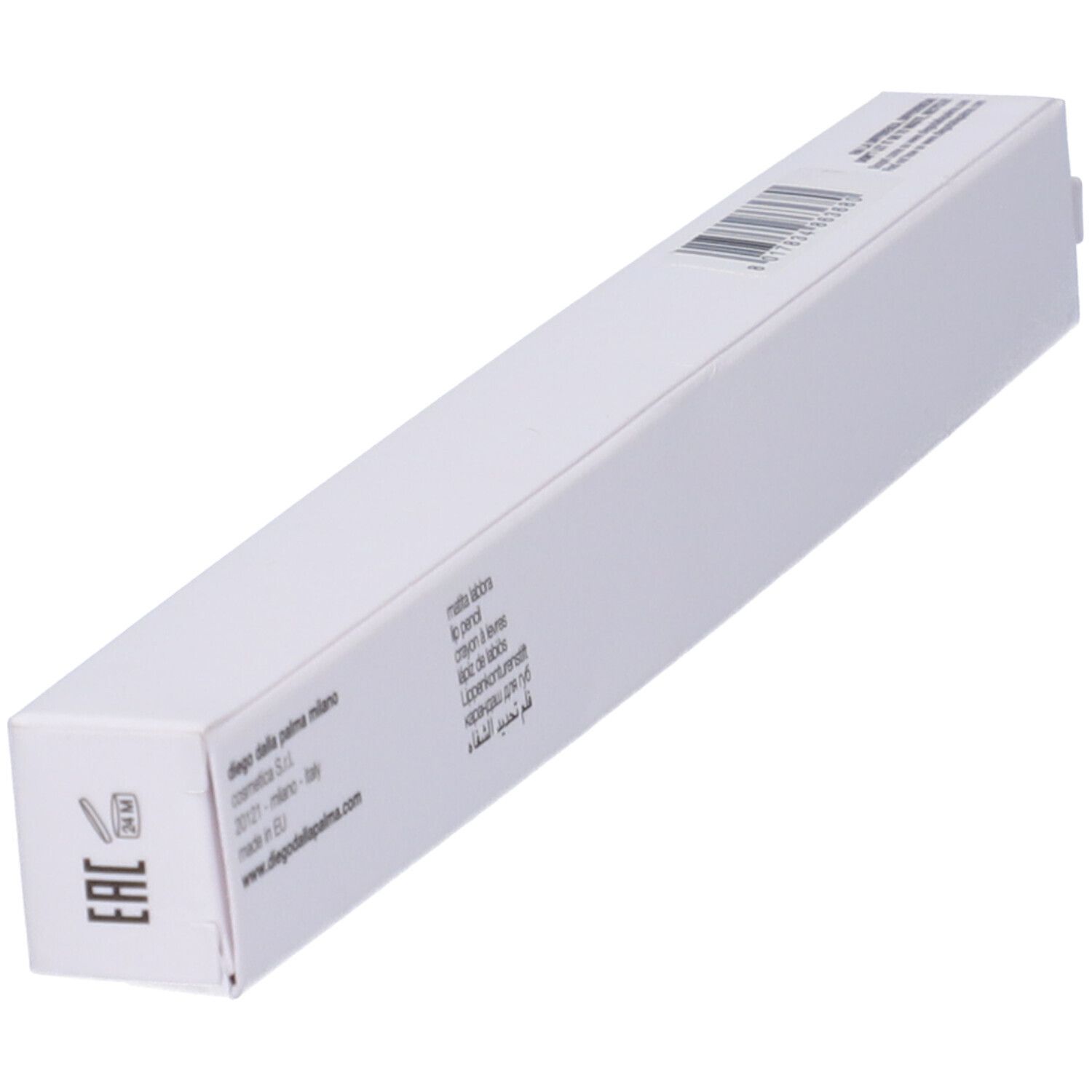 Confezione bianca sottile. Sul lato, "Diego dalla Palma".