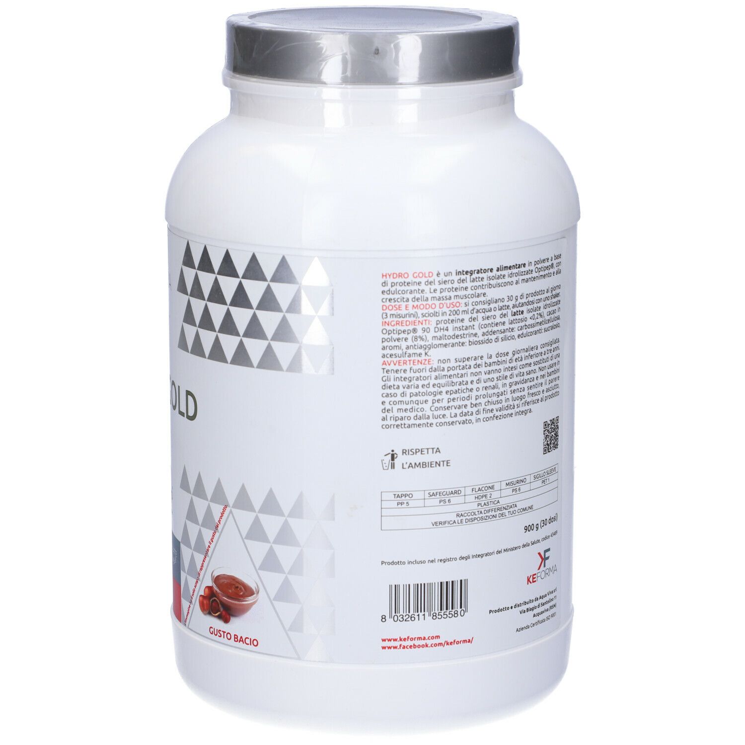 Hydrogold 90 Proteine in Polvere Gusto Bacio