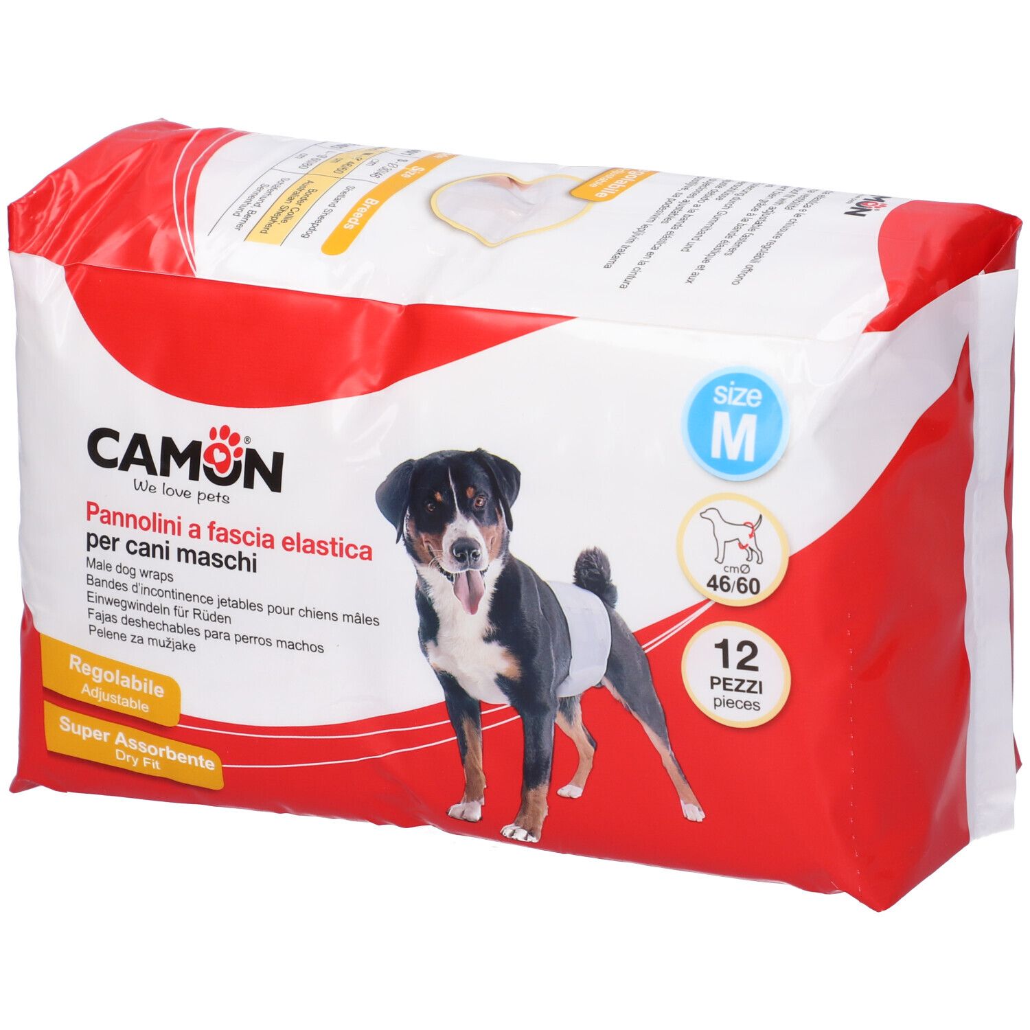 Pannolini A Fascia Cani Maschi Misura 2 12 Pezzi