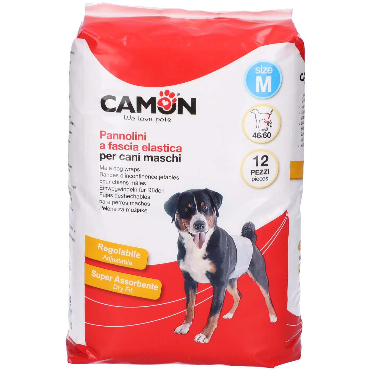 Pannolini A Fascia Cani Maschi Misura 2 12 Pezzi
