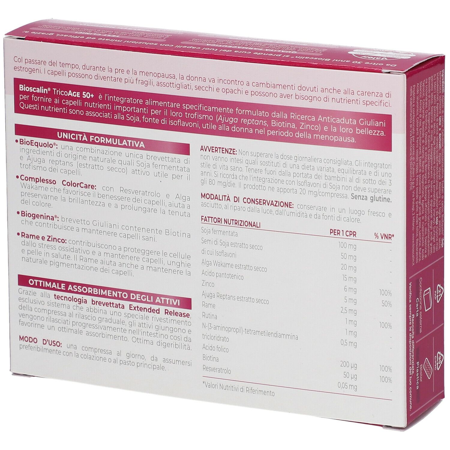 Bioscalin® TricoAGE 50+ Compresse