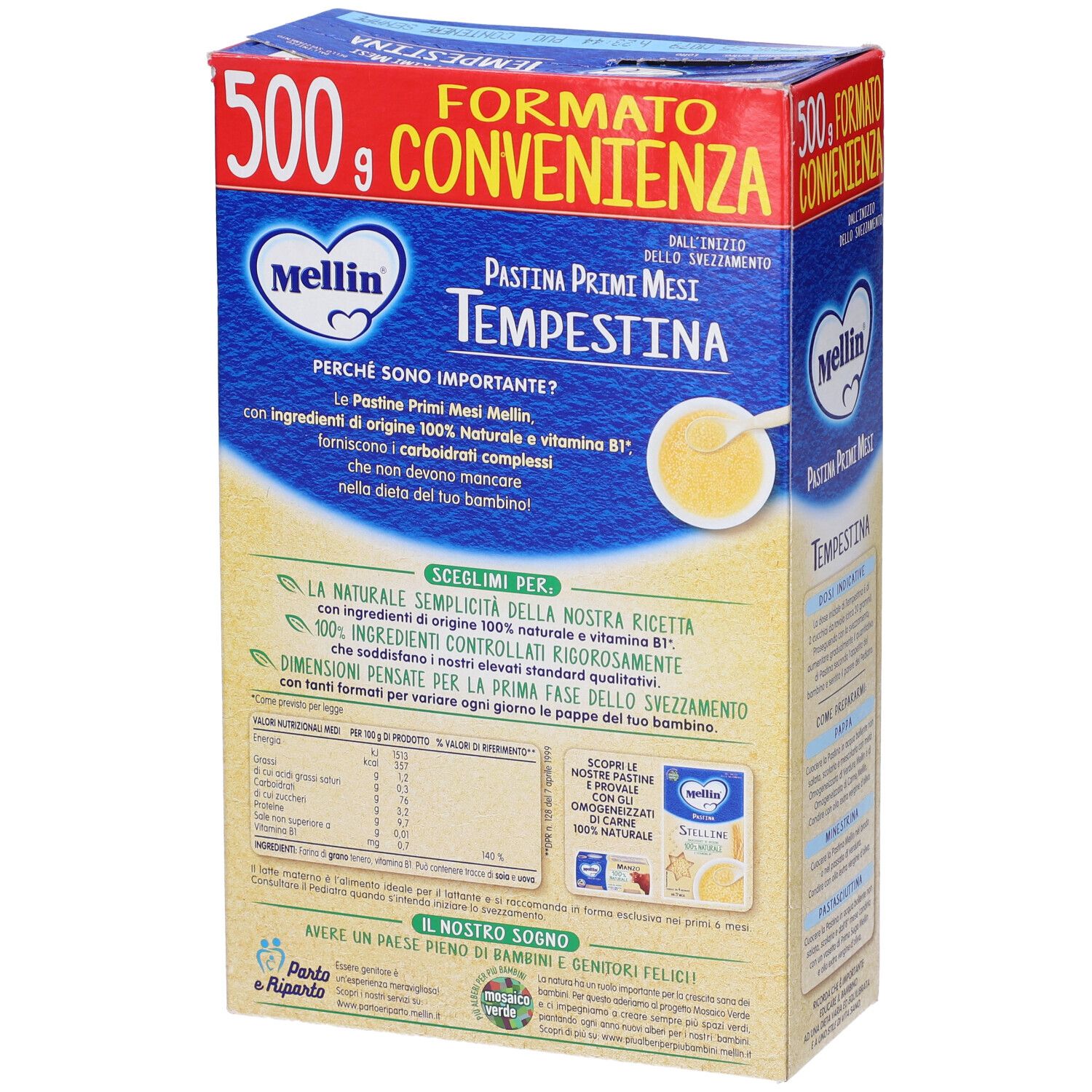 Mellin Pasta Tempestine 500G 500 g