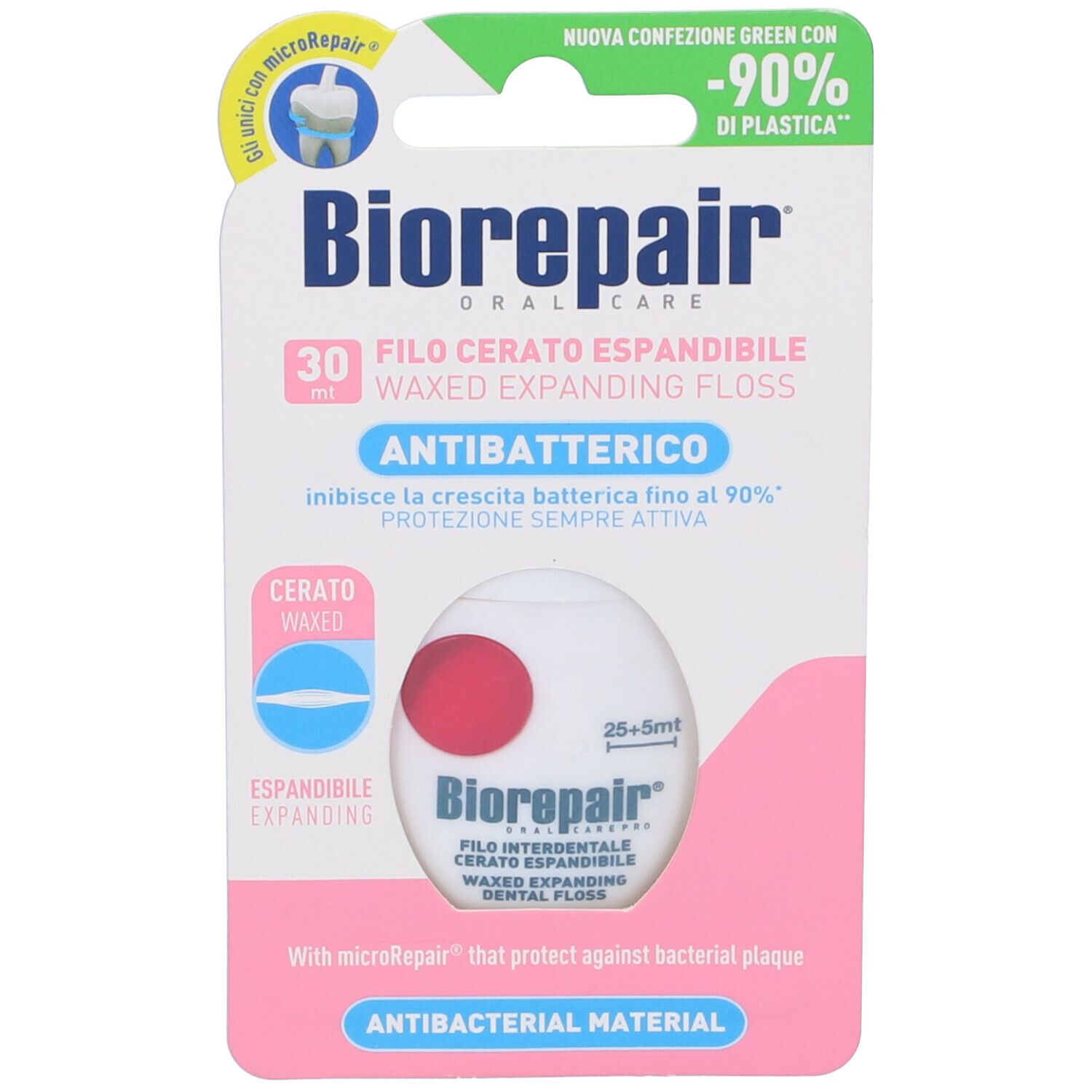 Biorepair® Filo Interdentale Antibatterico Cerato Espandibile