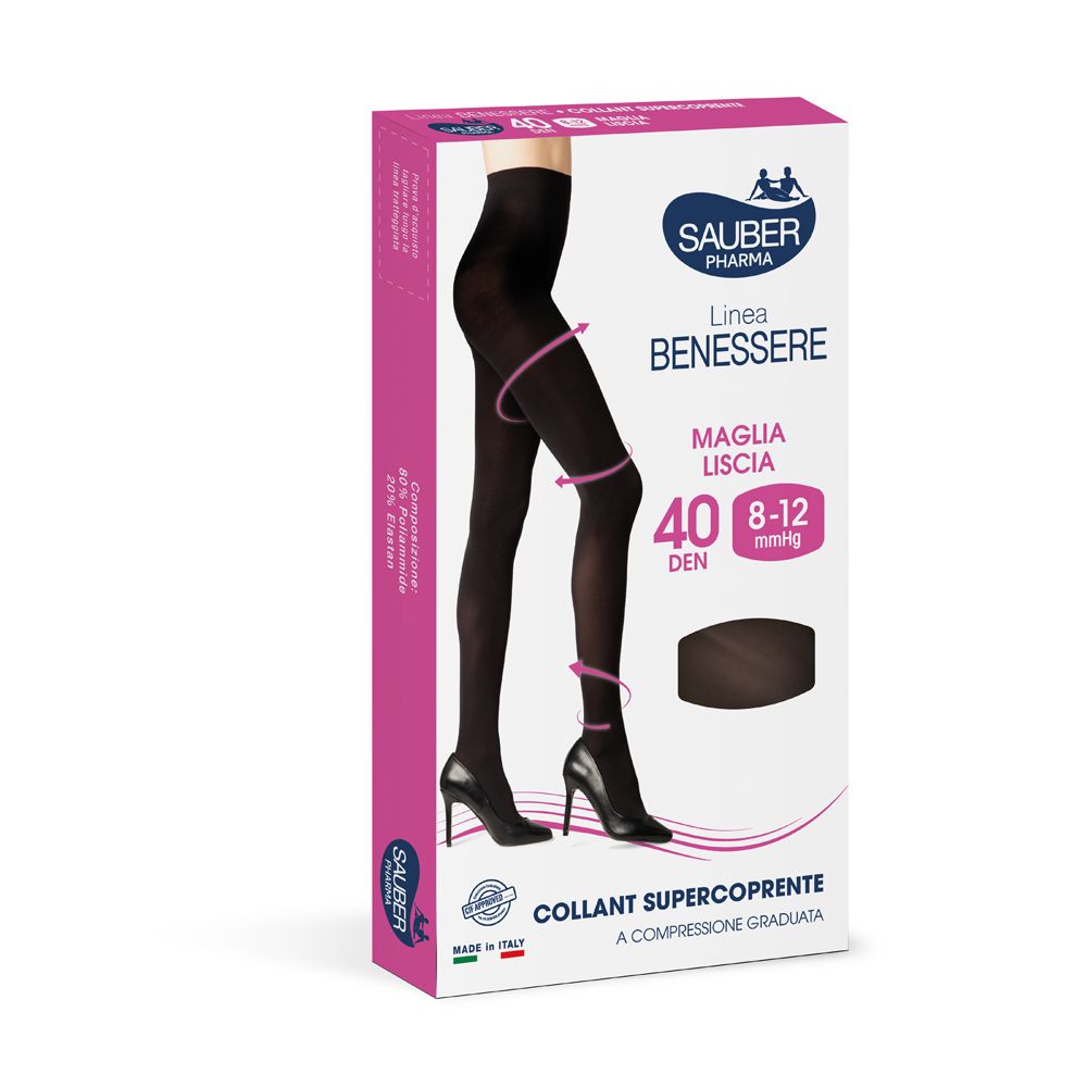 Collant Supercoprente Sauber 8-12Mmhg Nero 3