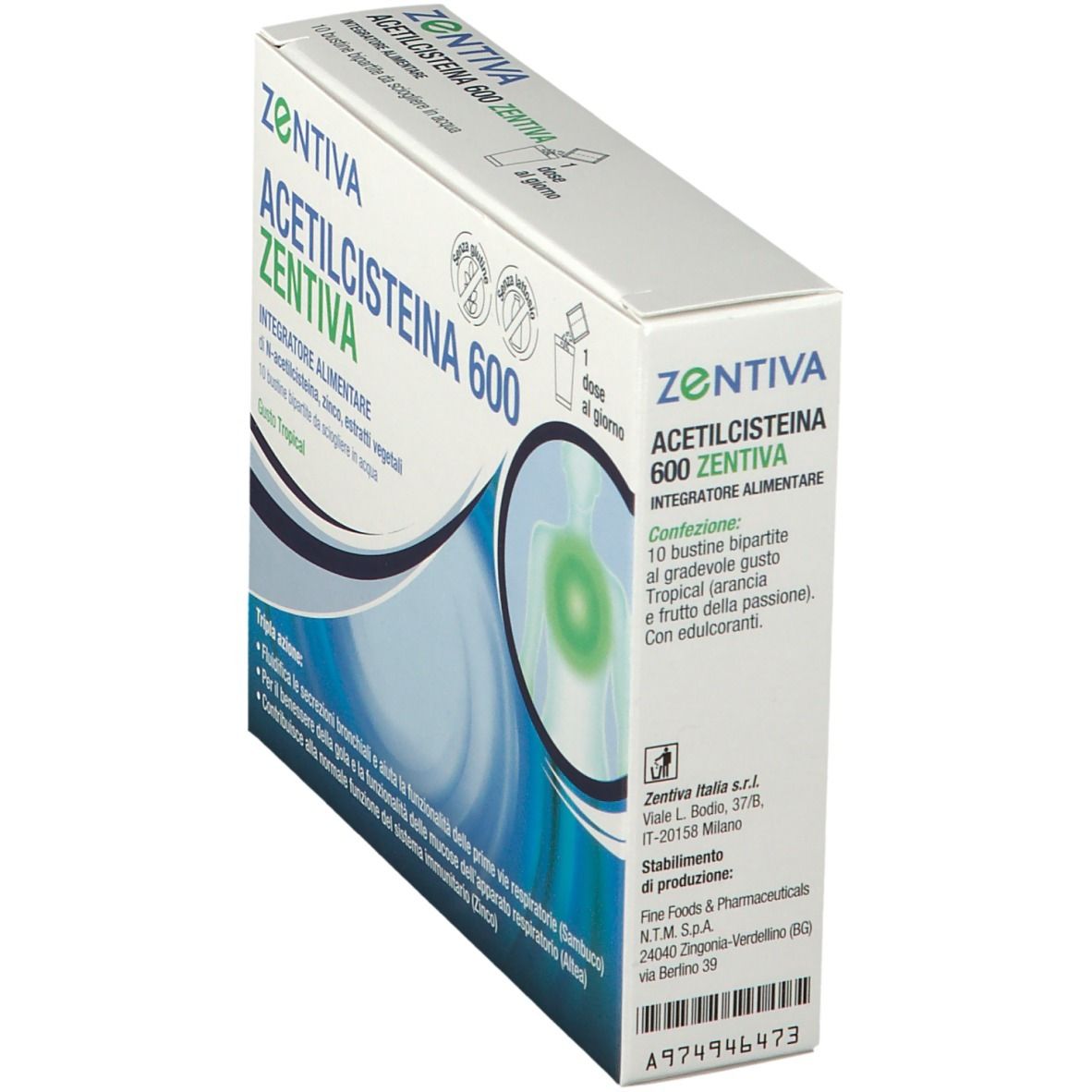 Zentiva Acetilcisteina 600