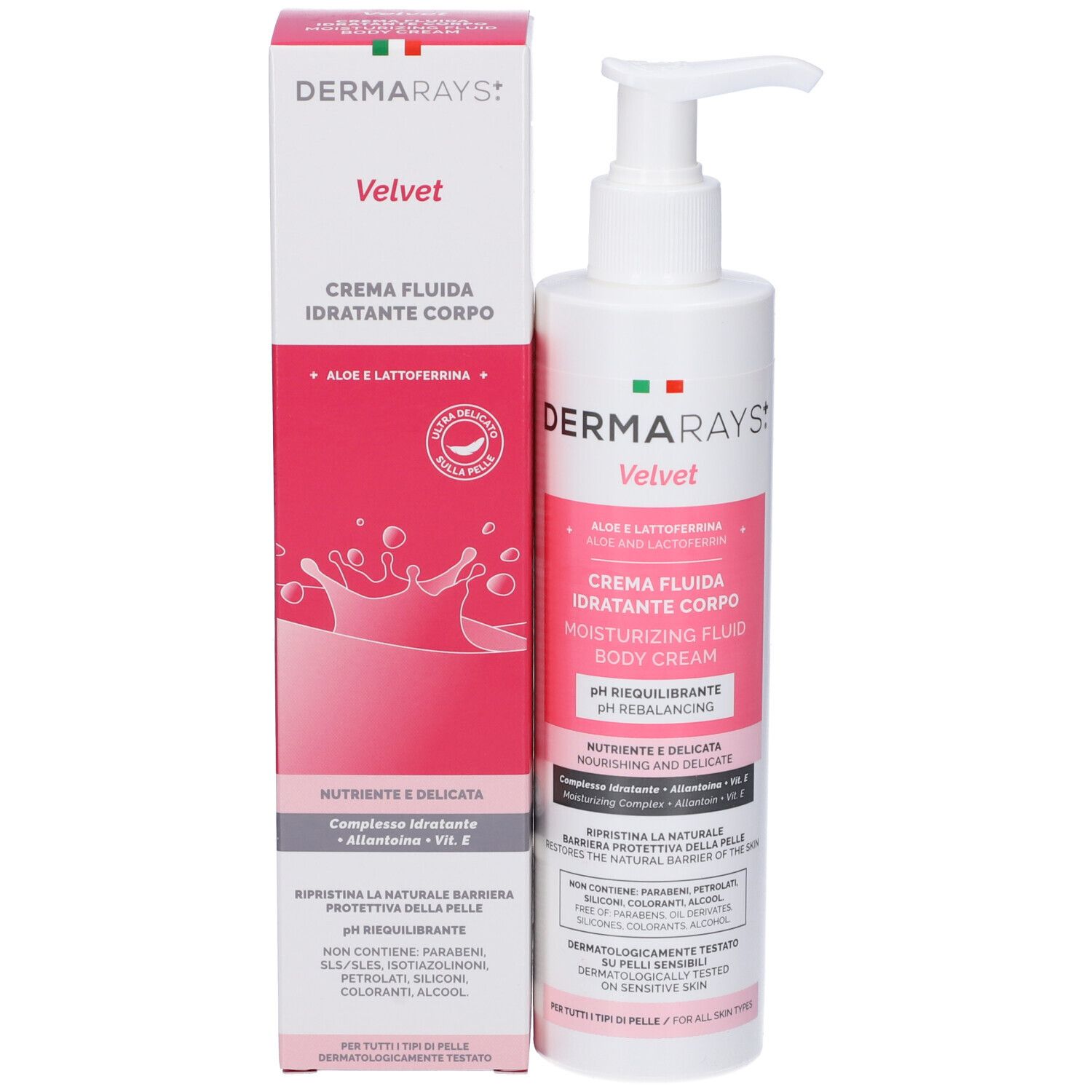 DermaRays+ Velvet Crema Fluida Idratante Corpo 250ml