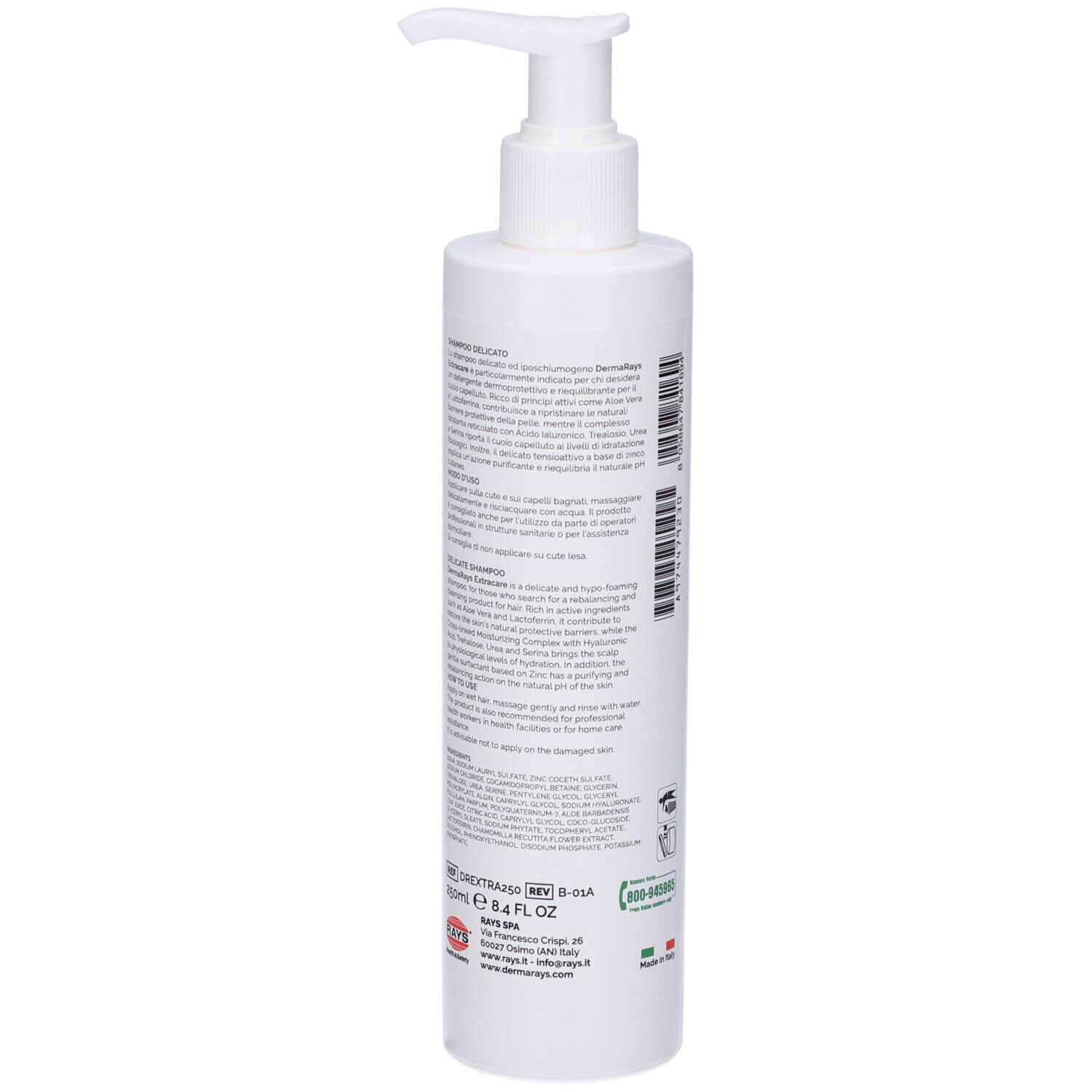 DermaRays+ ExtraCare Shampoo Delicato 250ml
