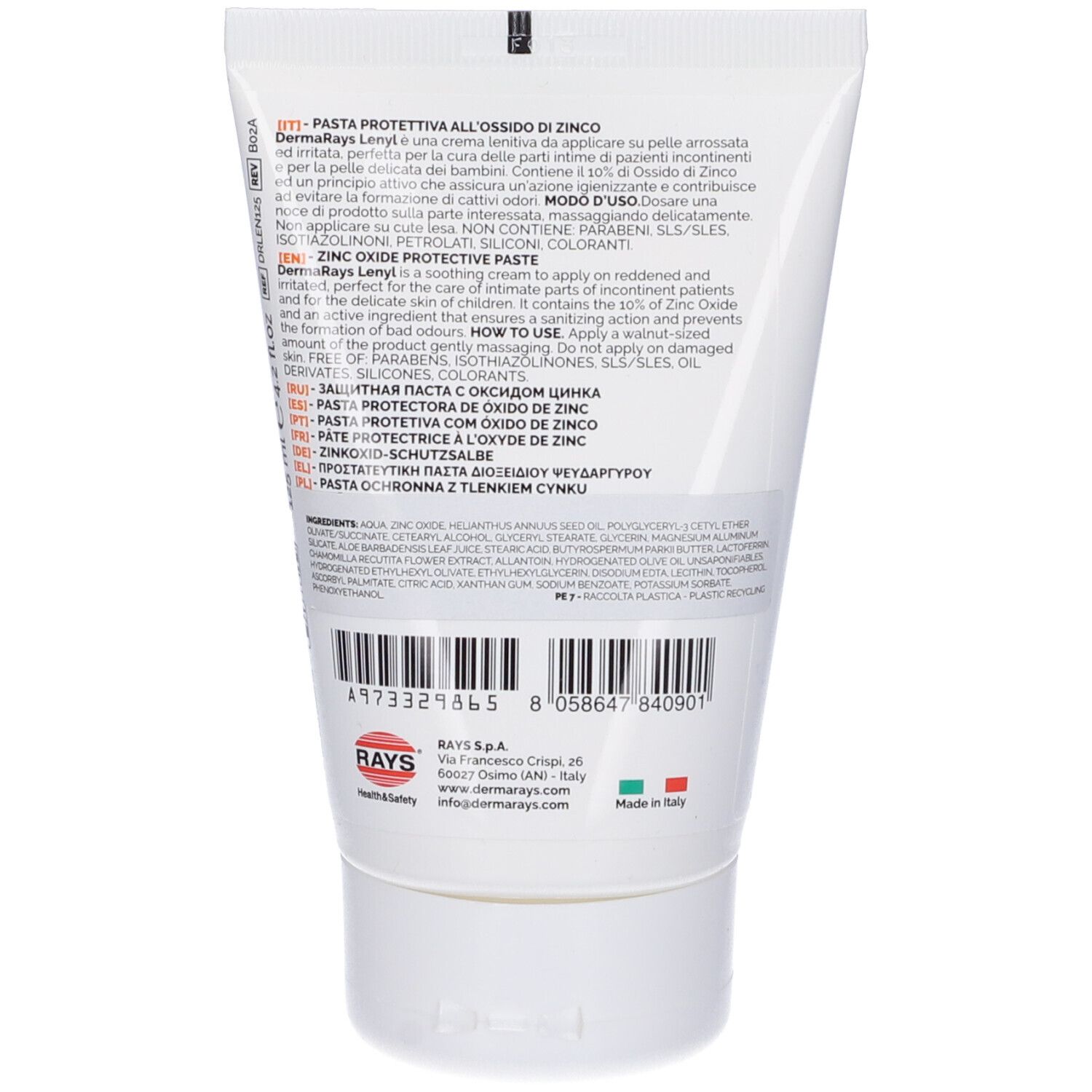 DermaRays+ Lenyl Pasta Protettiva all’ossido di Zinco