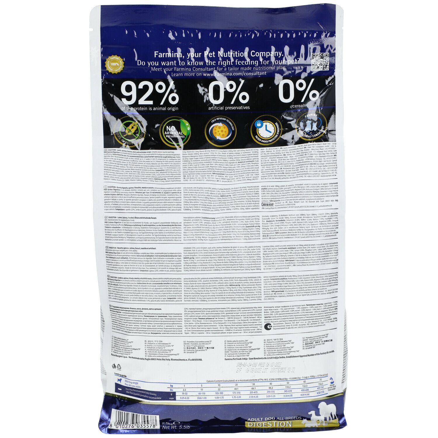 Farmina® N&D Quinoa Digestion Lamb 2500 g Redcare