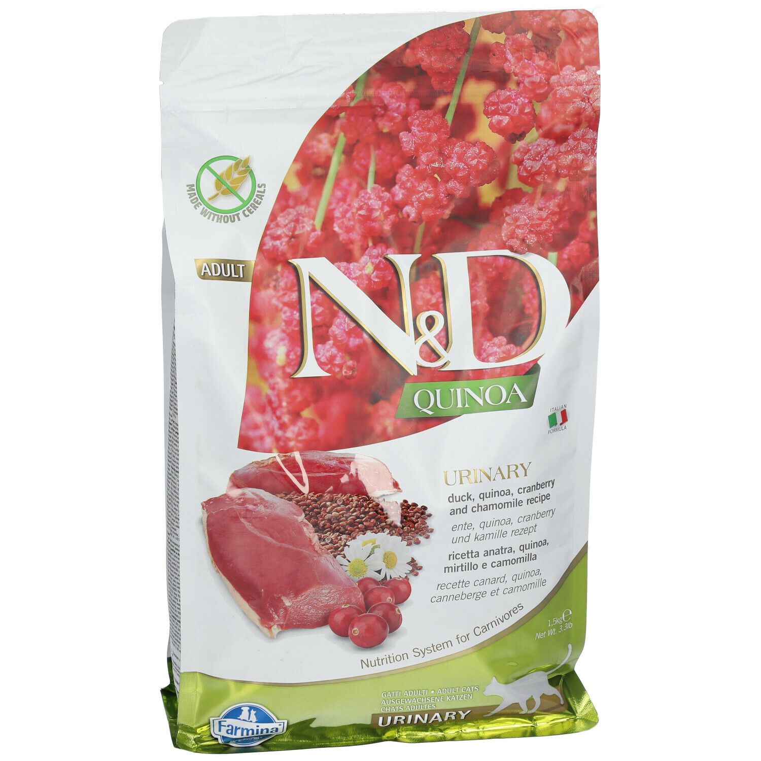 Farmina® N&D Quinoa Weight Urinary Duck 1500 G - Redcare