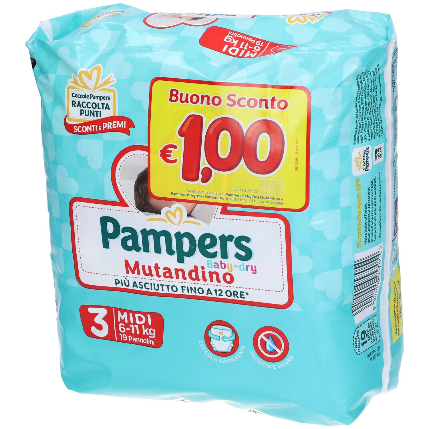 Pampers Baby Dry Mutandino 3 Midi