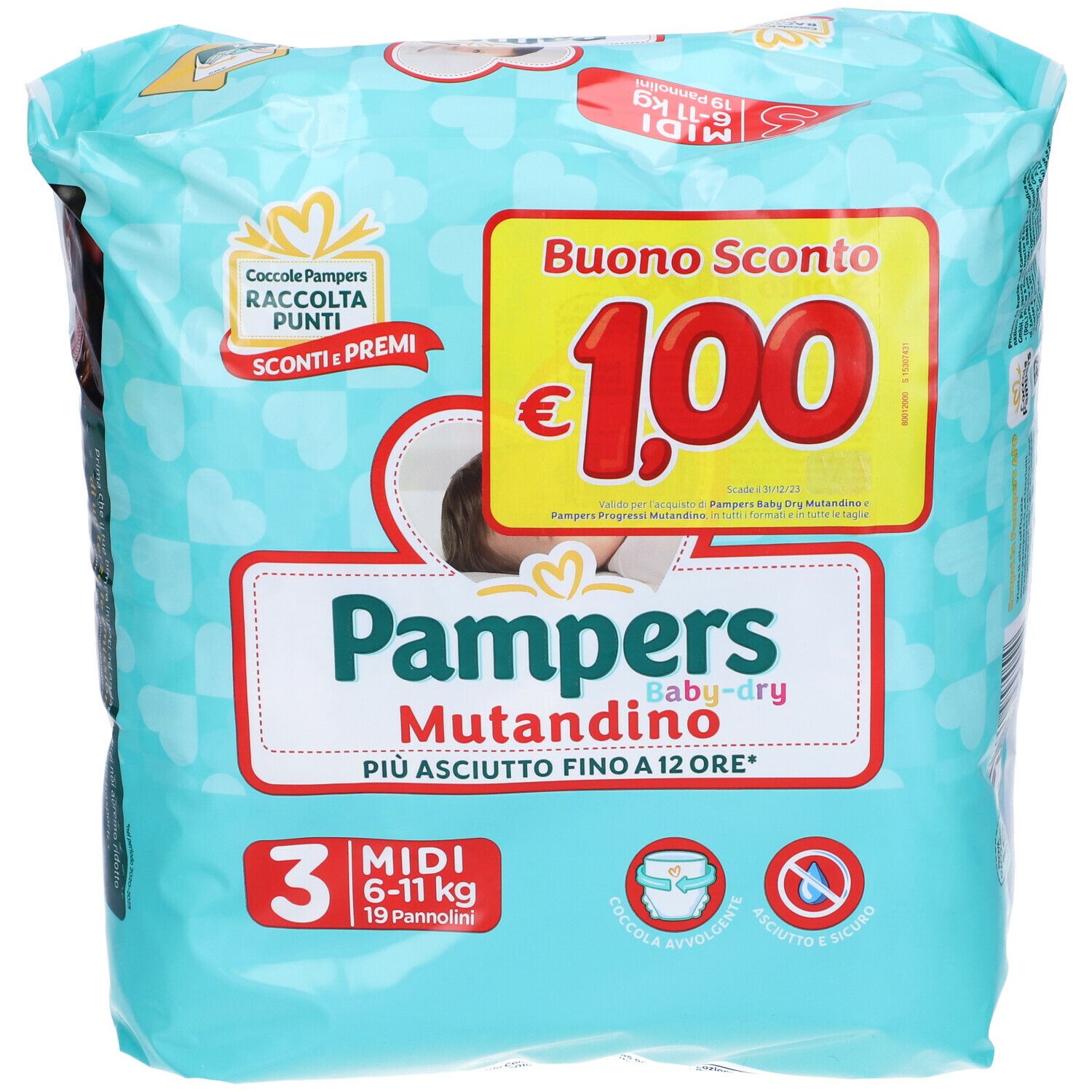 Pampers Baby Dry Mutandino 3 Midi