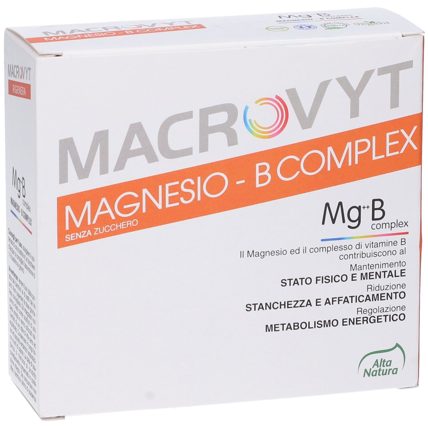 Alta Natura Macrovyt Magnesio - B Complex Bustine Gusto Arancia