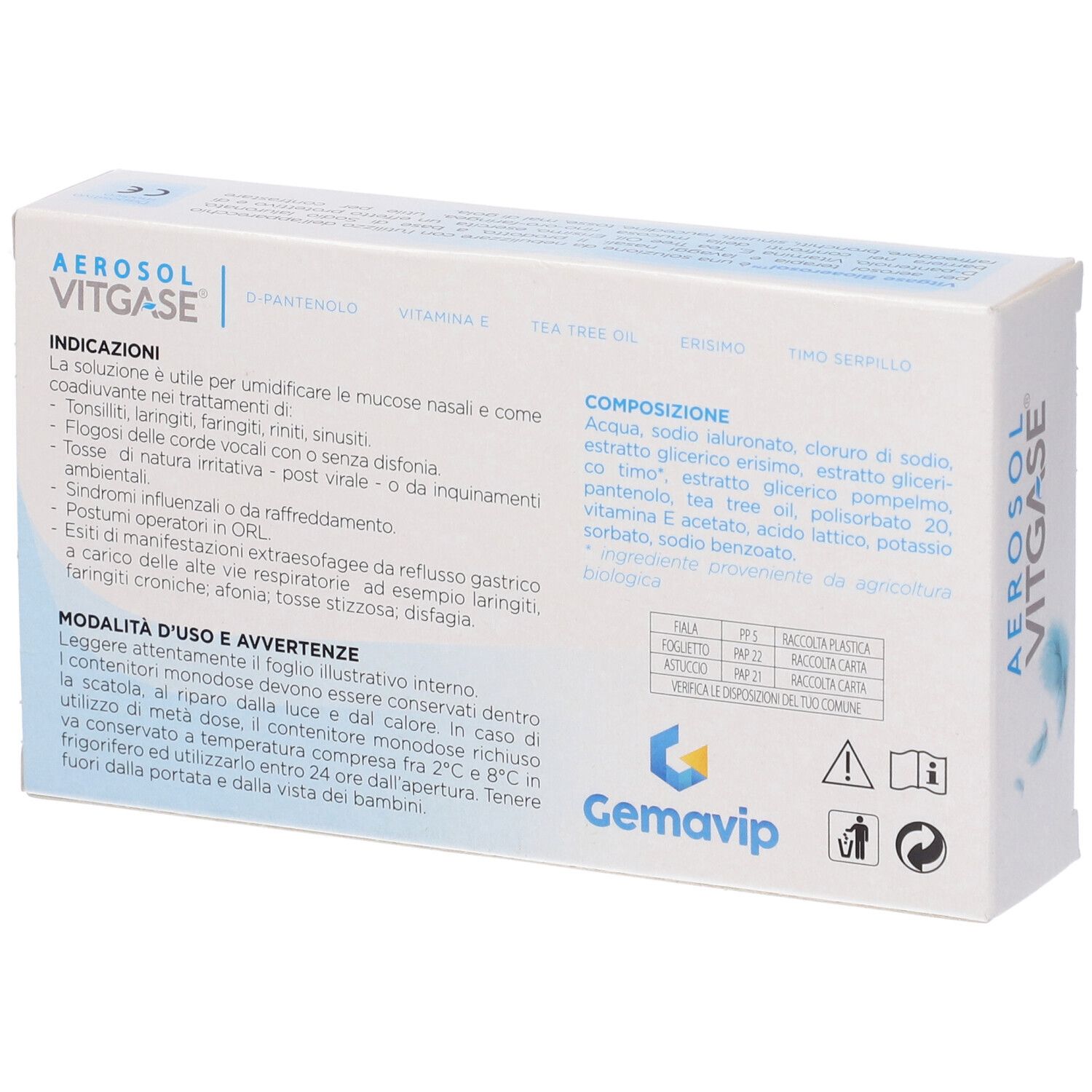 Vitgase Aerosol 15 Flaconcini 5 Ml