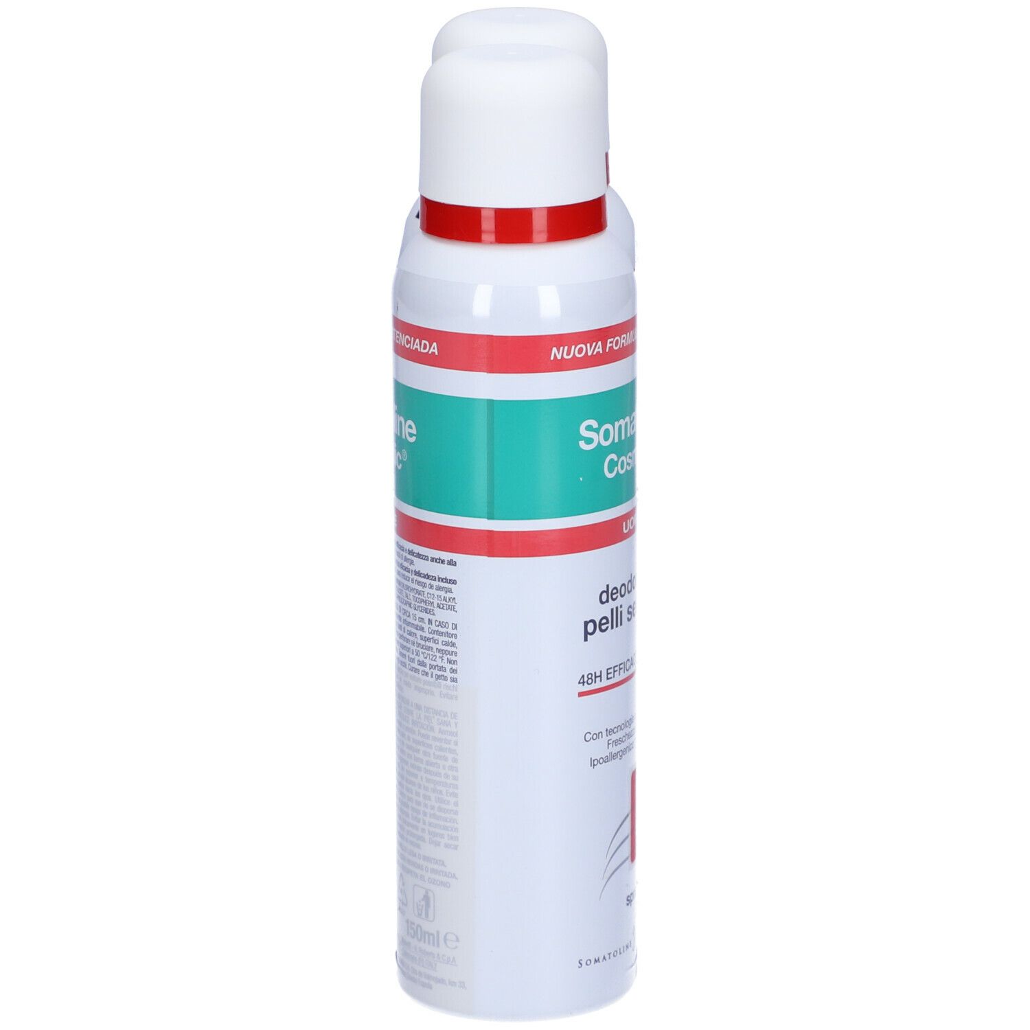 Somatoline Cosmetic® Deodorante Spray Pelli Sensibili Uomo, Duo Pack