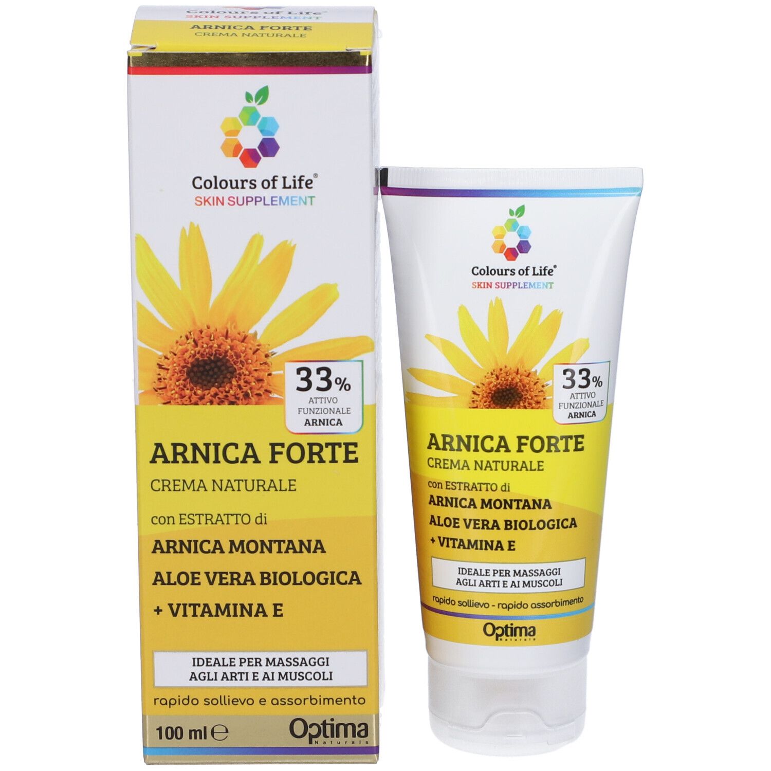 Optima Naturals Crème Arnica Forte Colors of Life 33%, 100 ml