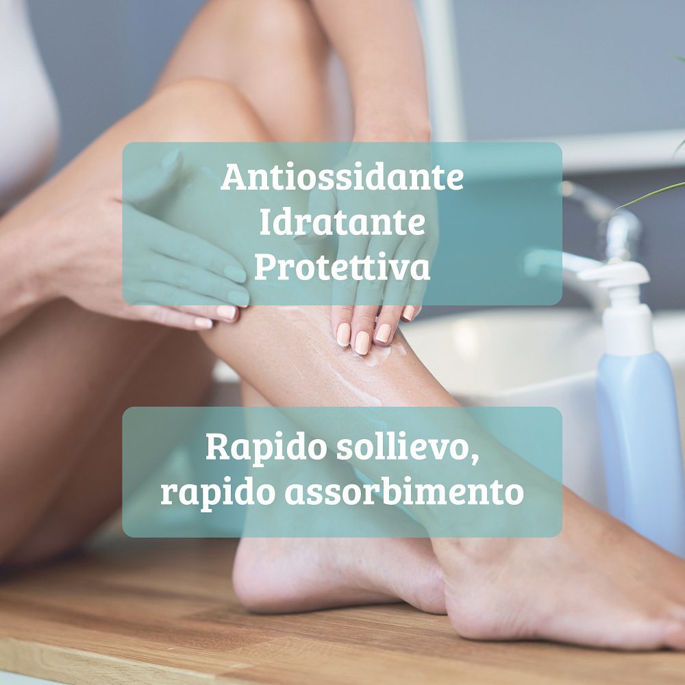 Applicazione della crema Colours of Life Omega 3.6.9 sulla pelle. Antiossidante, idratante, protettiva.