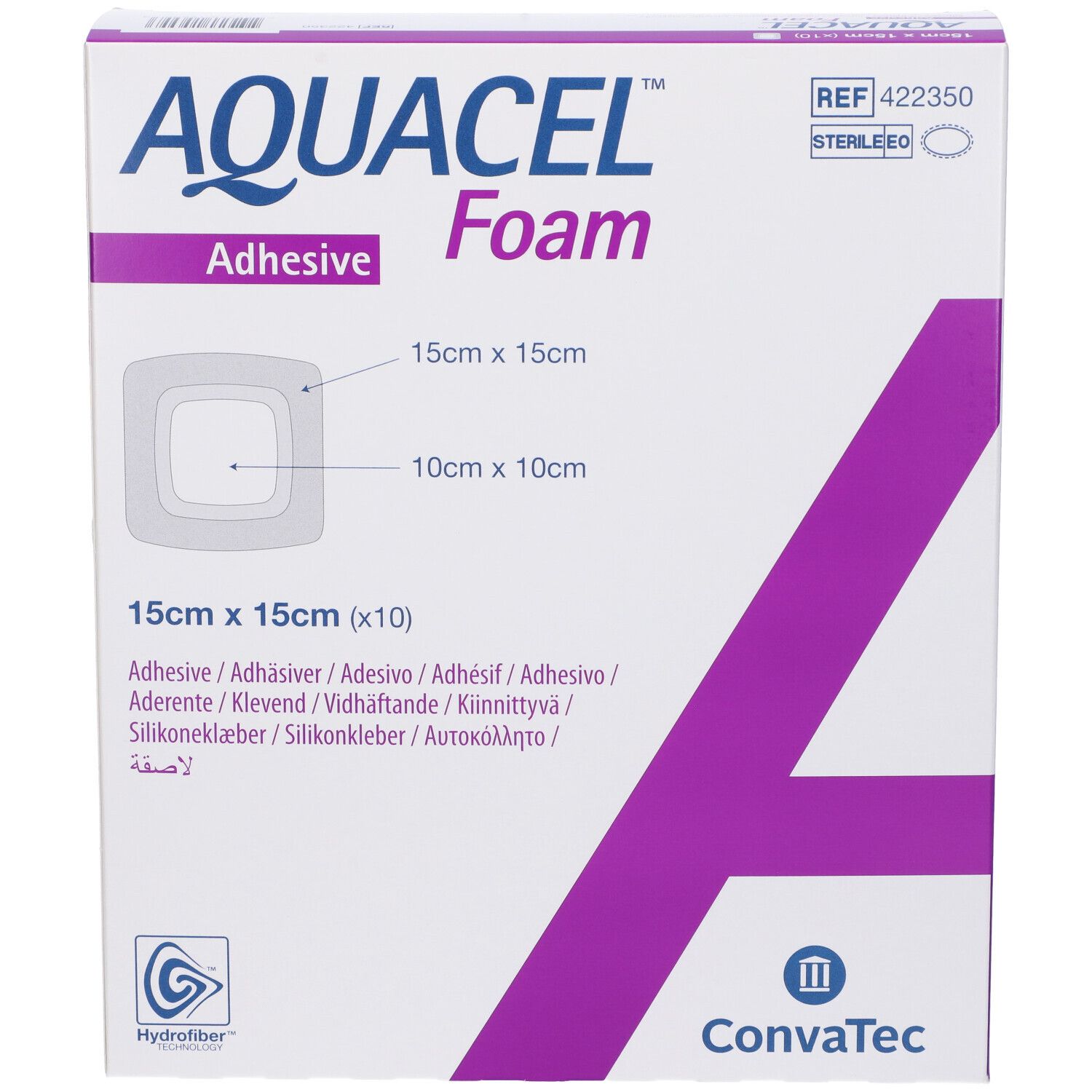 ConvaTec Aquacel Foam Medicazione Sterile Adesiva 15 x 15 cm