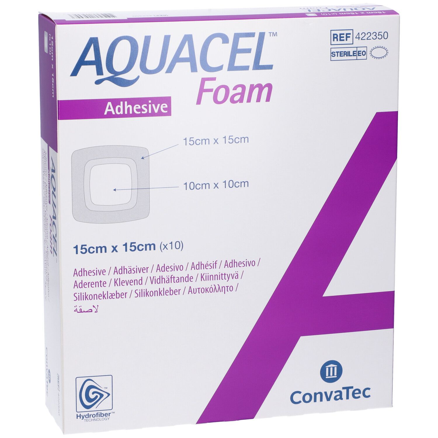 ConvaTec Aquacel Foam Medicazione Sterile Adesiva 15 x 15 cm