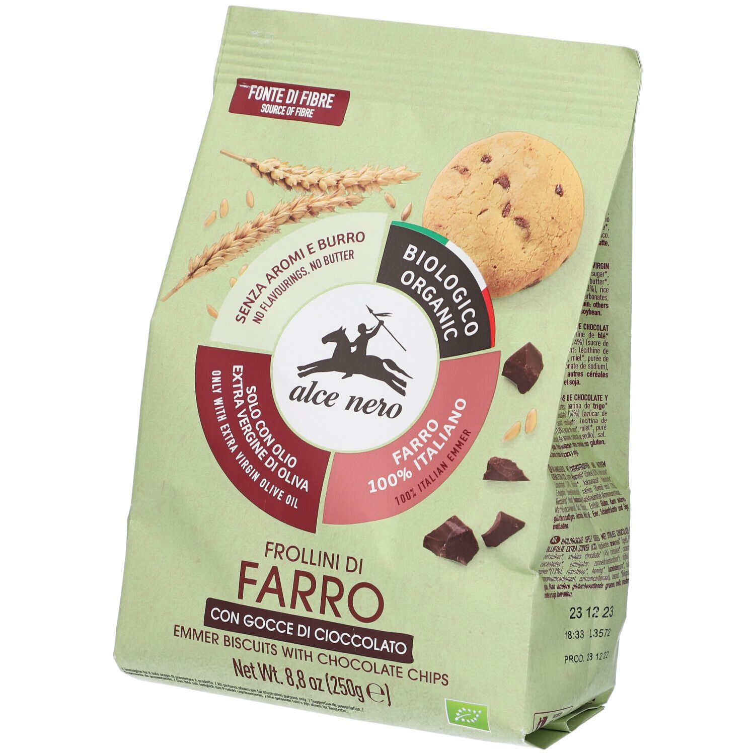 Frollino Di Farro Con Gocce Di Cioccolato Bio 250 G