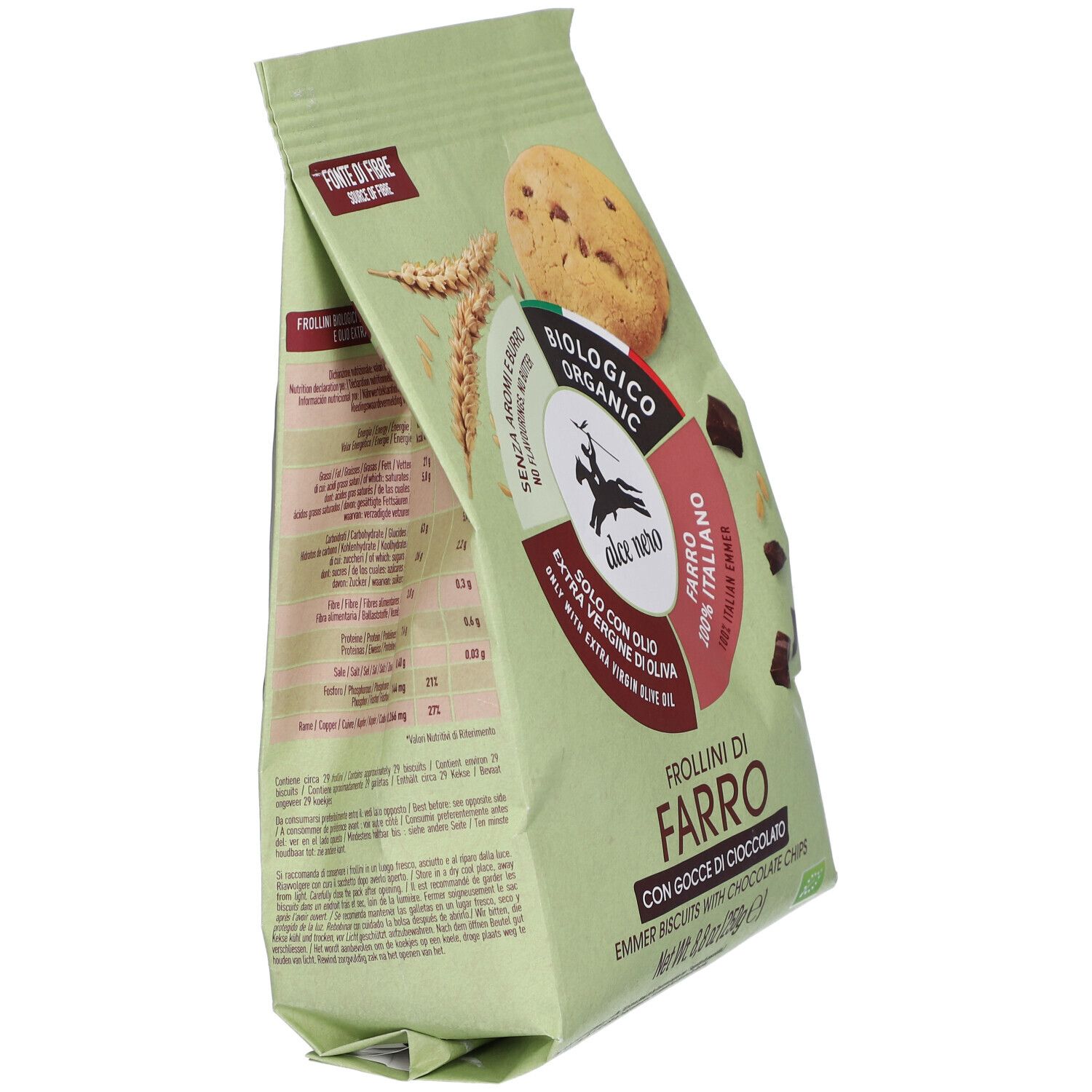 Frollino Di Farro Con Gocce Di Cioccolato Bio 250 G