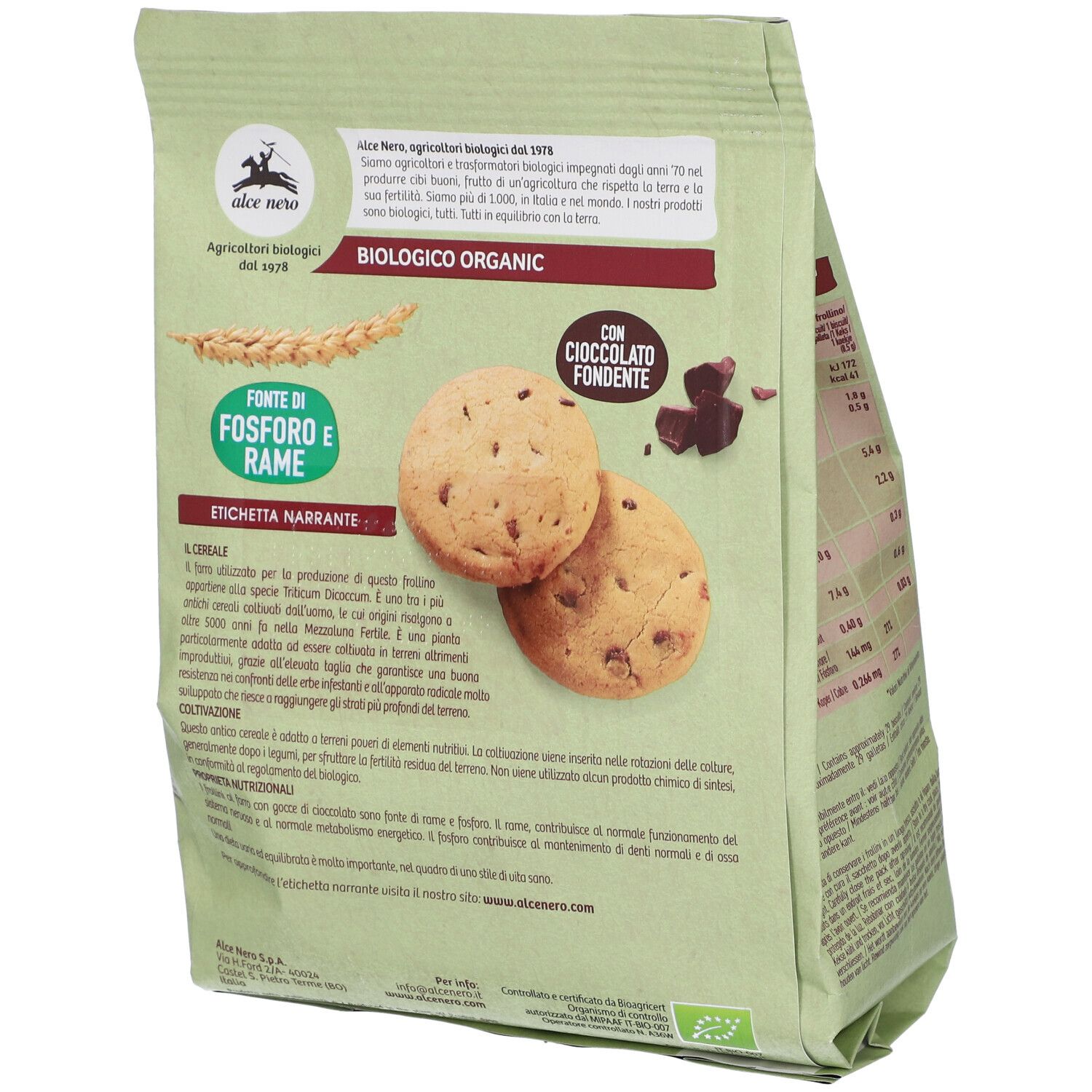 Frollino Di Farro Con Gocce Di Cioccolato Bio 250 G