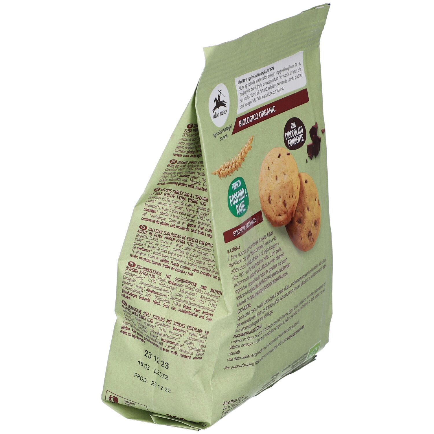 Frollino Di Farro Con Gocce Di Cioccolato Bio 250 G