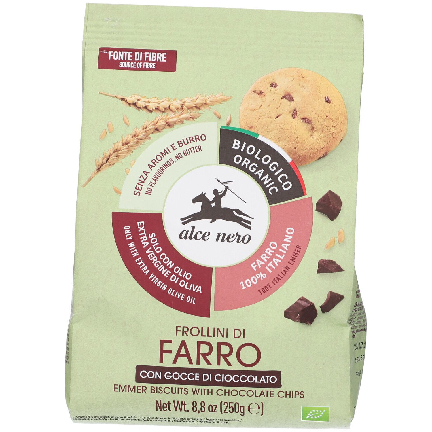 Frollino Di Farro Con Gocce Di Cioccolato Bio 250 G