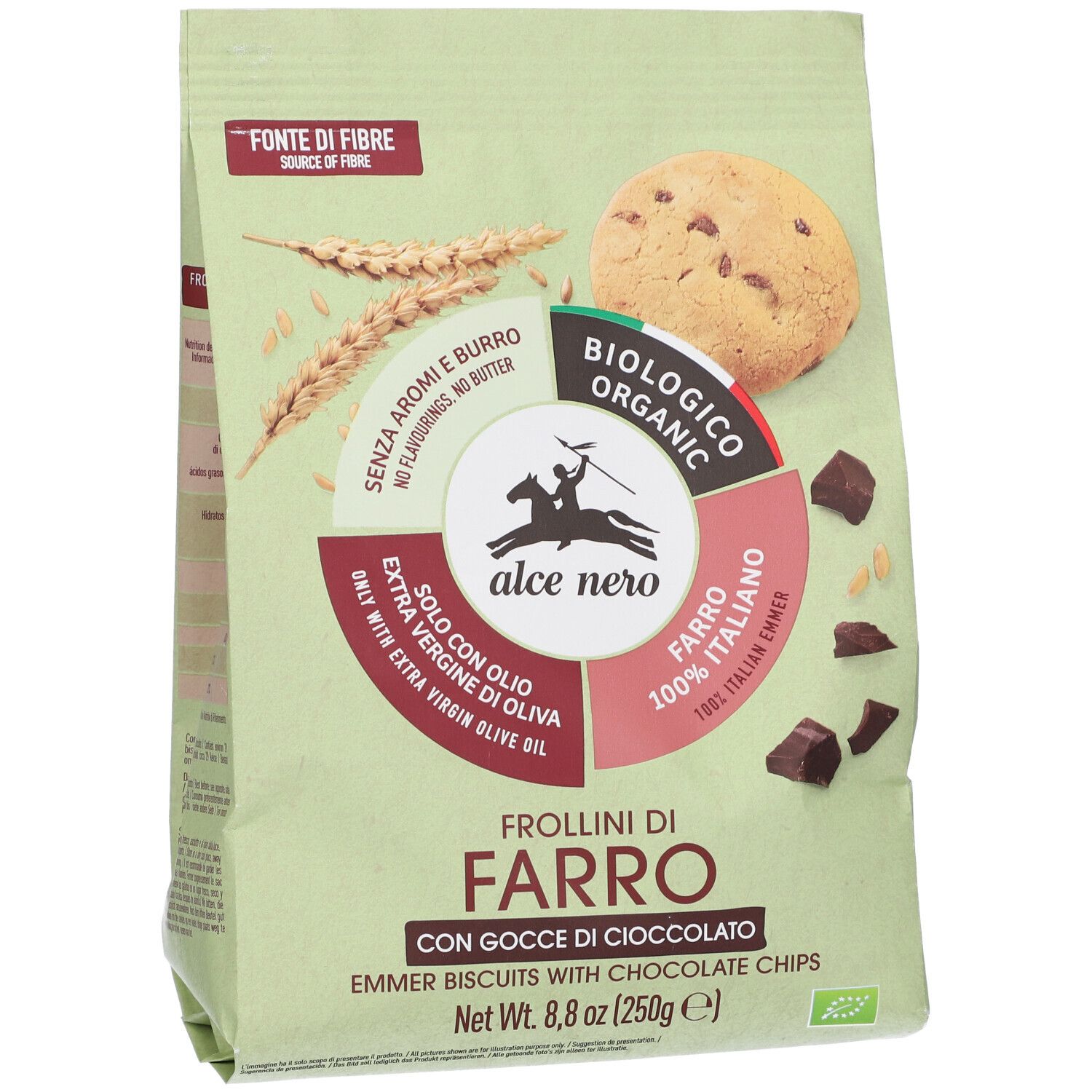 Frollino Di Farro Con Gocce Di Cioccolato Bio 250 G
