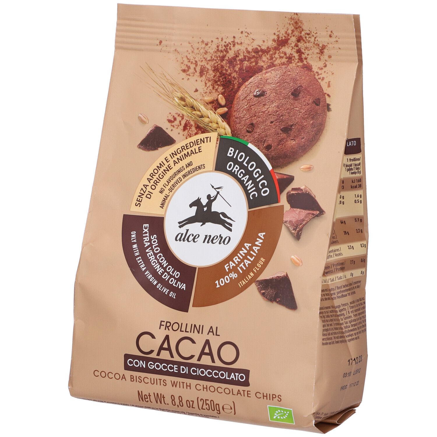 Frollino Al Cacao Con Gocce Di Cioccolato Bio 250 G