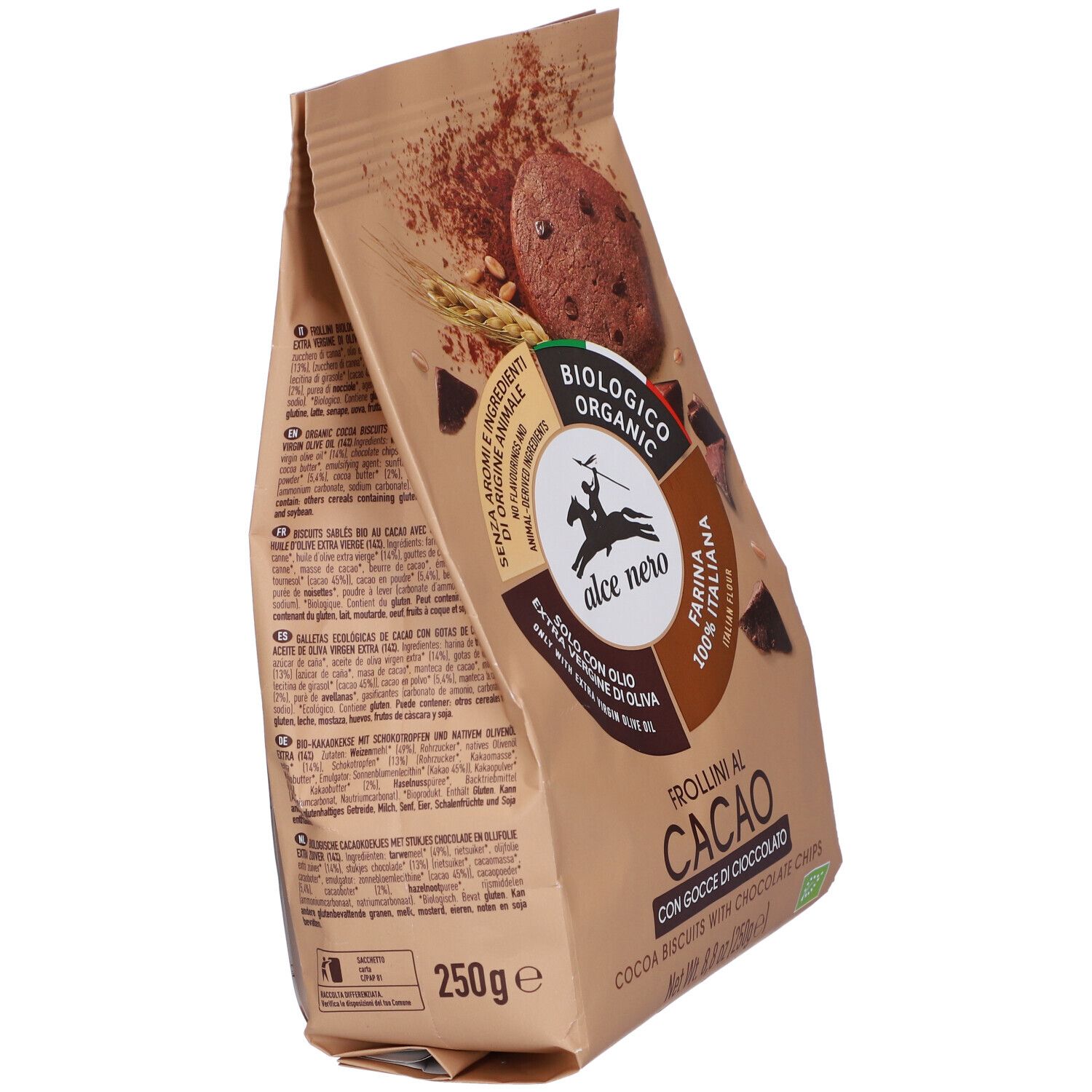 Frollino Al Cacao Con Gocce Di Cioccolato Bio 250 G