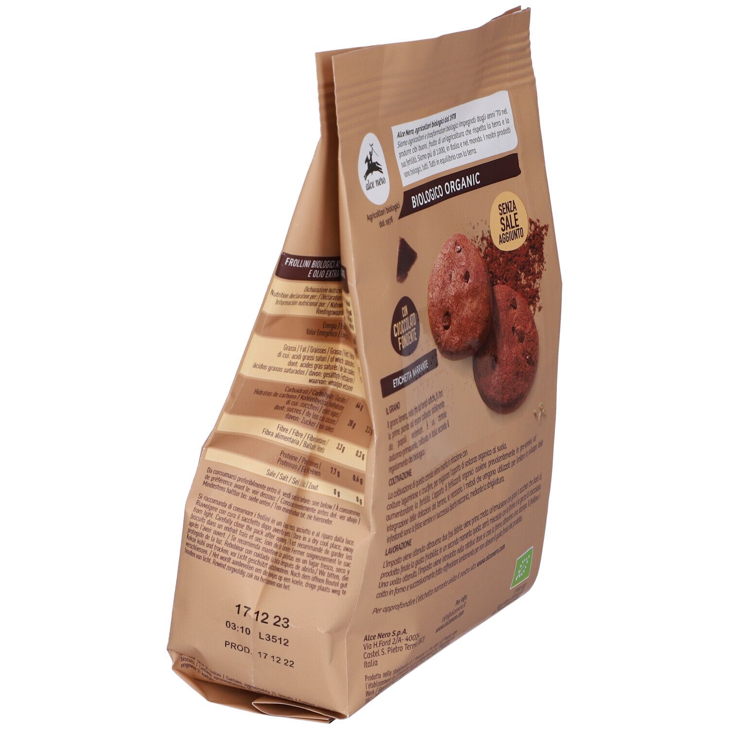Frollino Al Cacao Con Gocce Di Cioccolato Bio 250 G