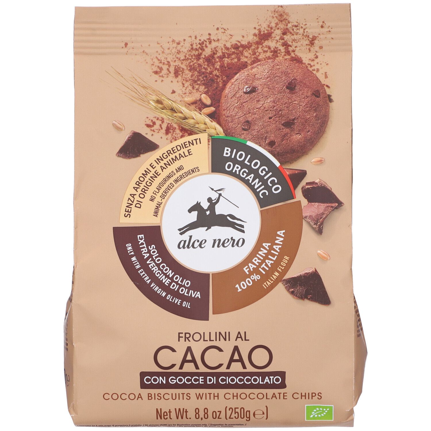 Frollino Al Cacao Con Gocce Di Cioccolato Bio 250 G