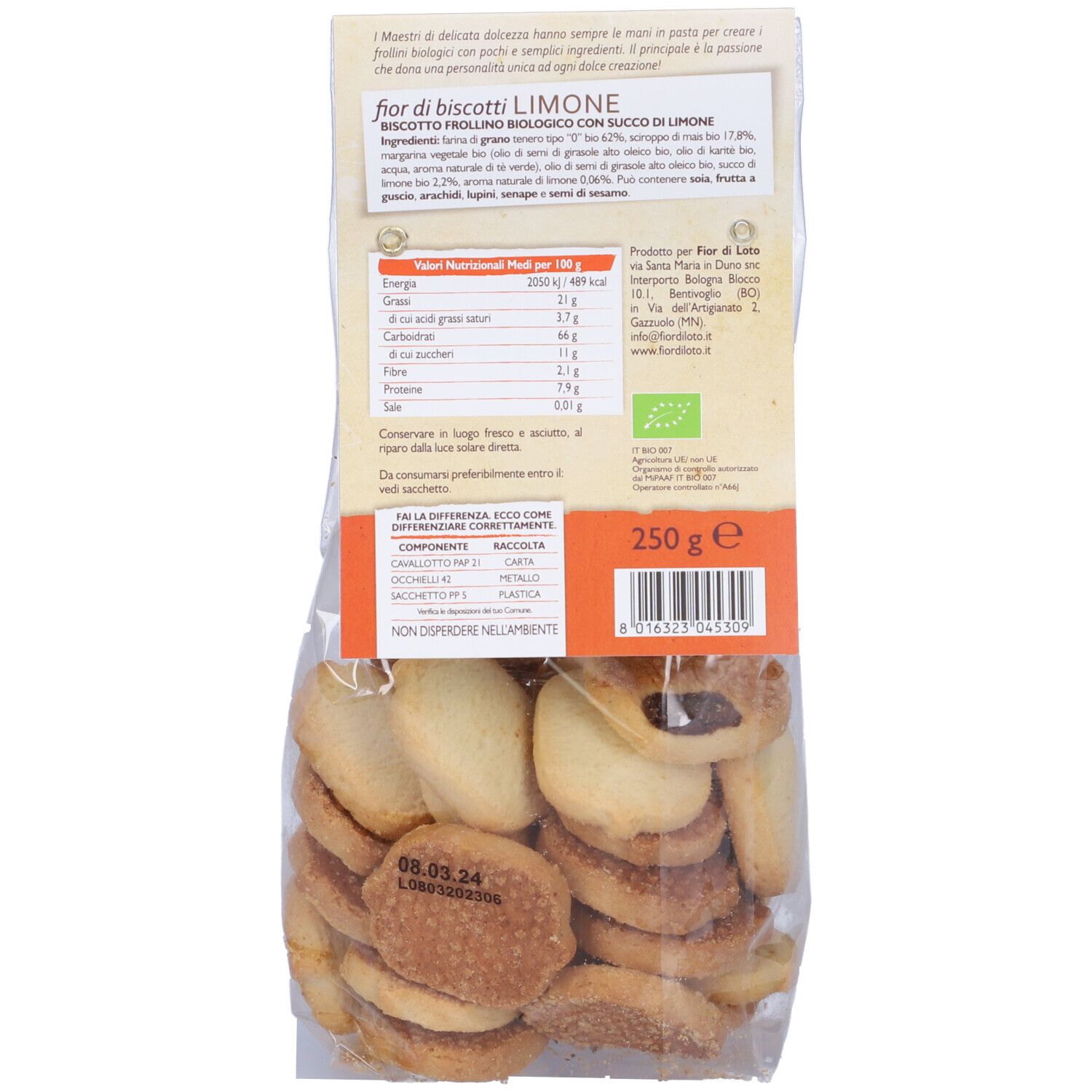 Fior Di Biscotti Limone 250G