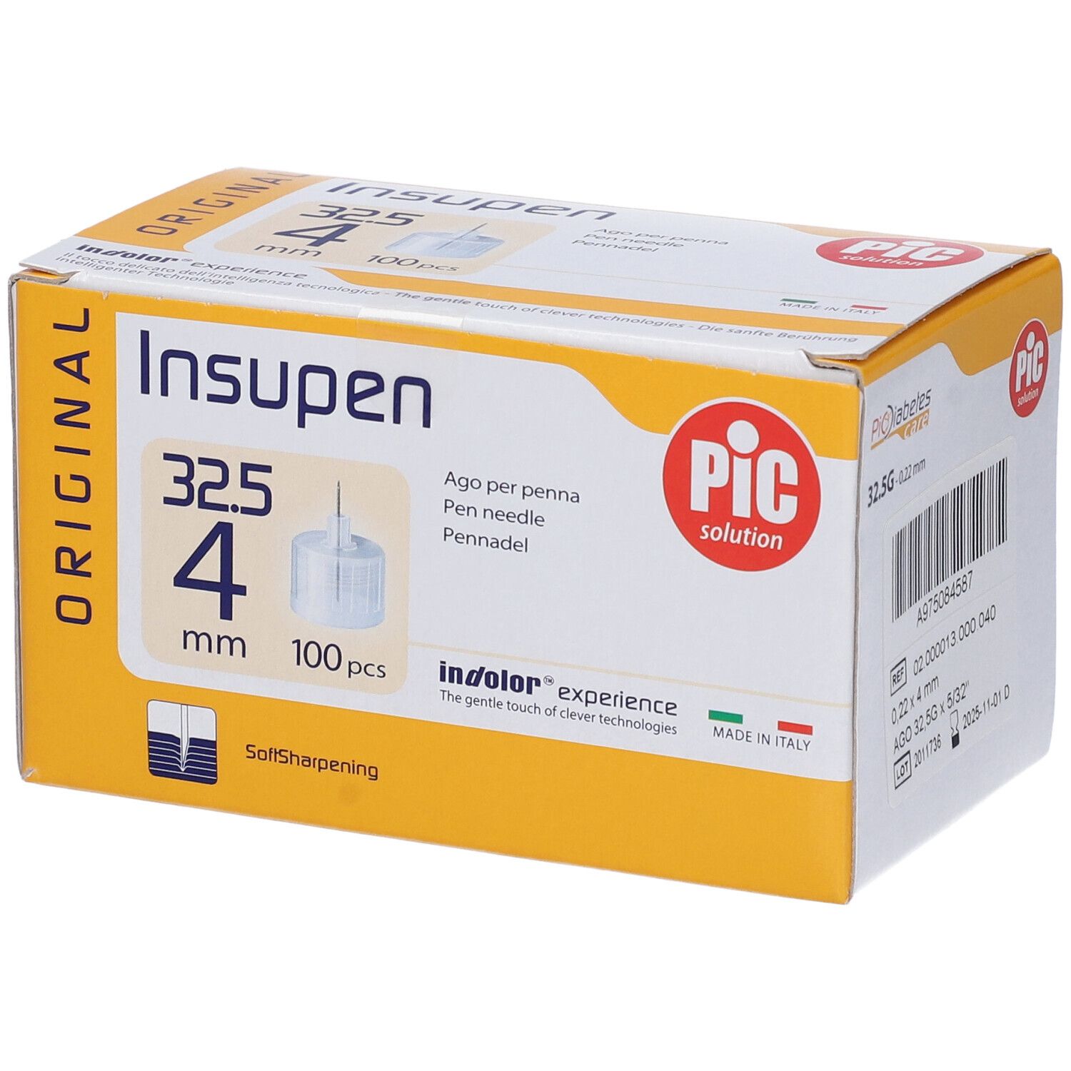 PIC Ago Per Penna Insupen Orginal Gauge 32,5x4 mm